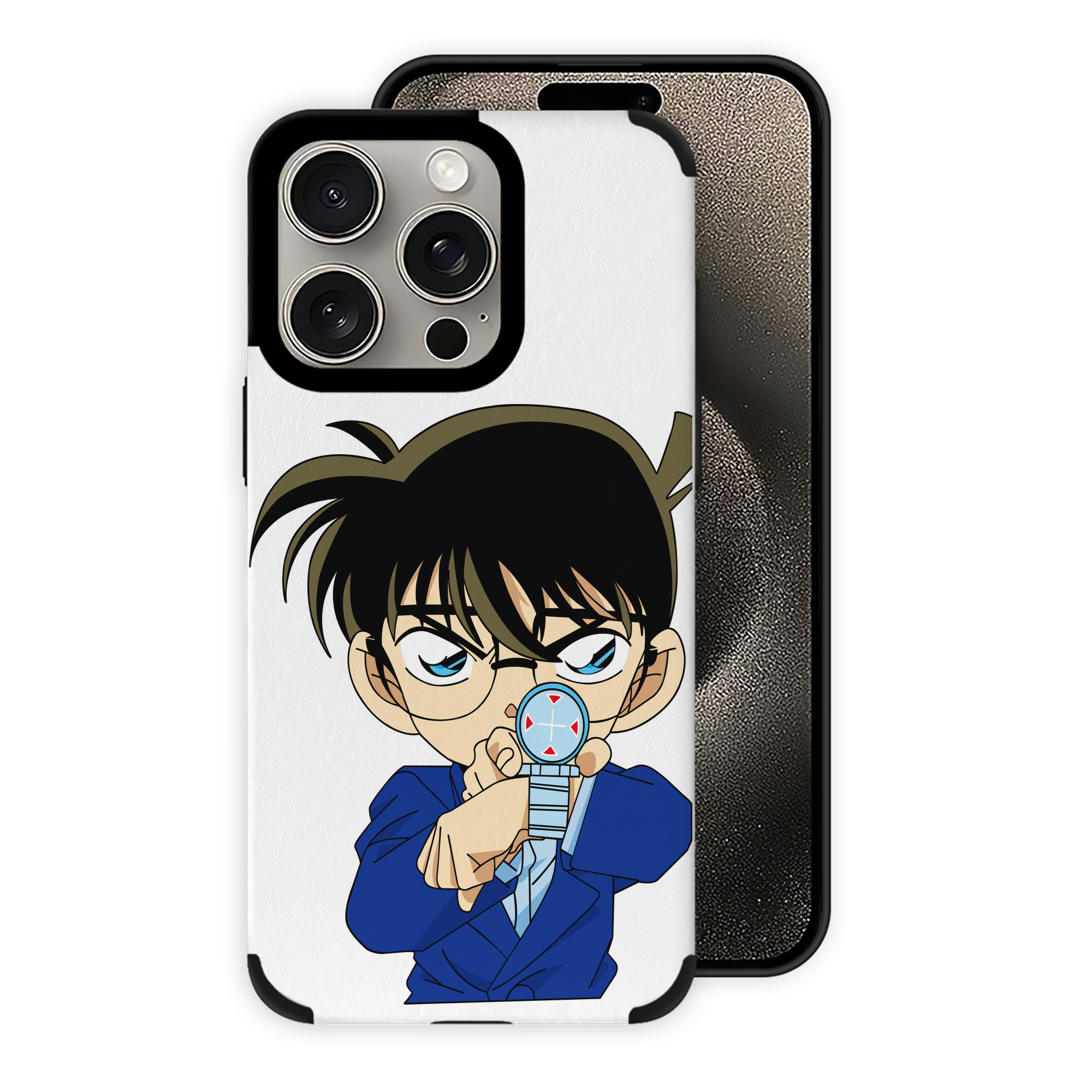 （画像用） 名探偵コナン 江戸川 コナン Detective Conan Conan Edogawa 【iPhone15ProMax対応】 PUレザー スマホケース 耐衝撃＆黄変防止