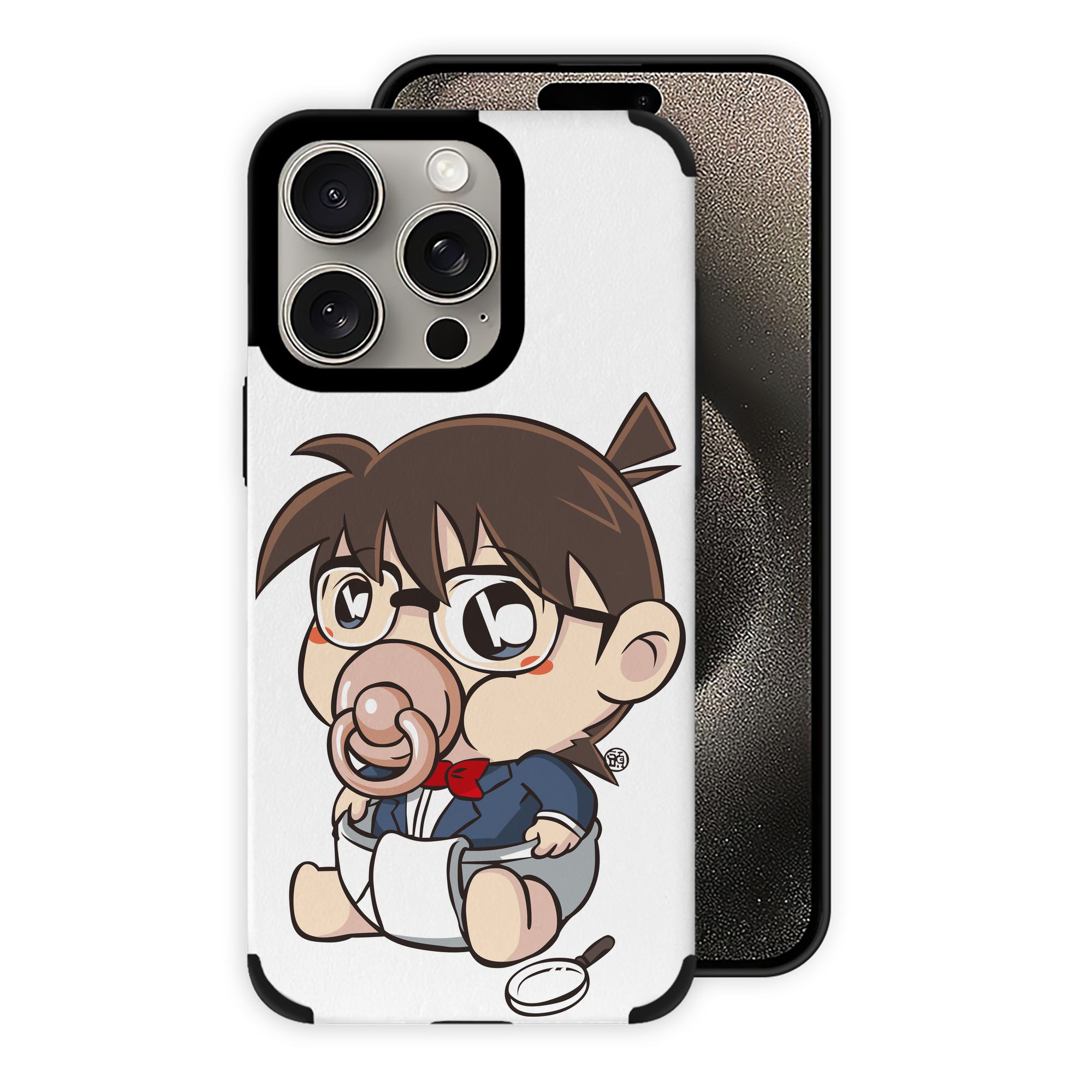 （画像用） 名探偵コナン 江戸川 コナン Detective Conan Conan Edogawa 【iPhone15ProMax対応】 PUレザー スマホケース 耐衝撃＆黄変防止