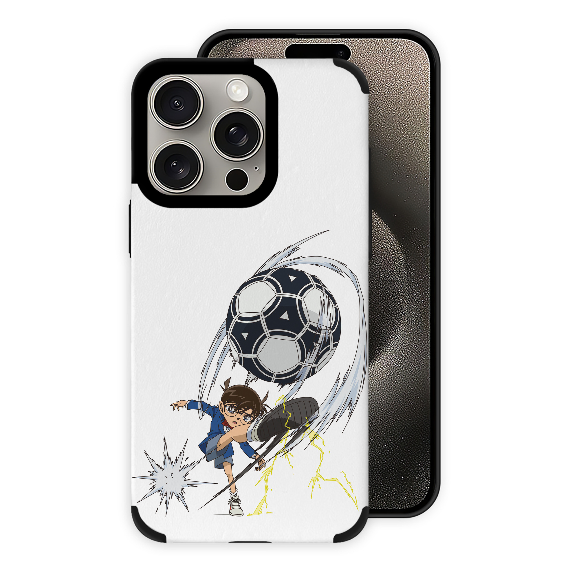 （画像用） 名探偵コナン 江戸川 コナン Detective Conan Conan Edogawa 【iPhone15ProMax対応】 PUレザー スマホケース 耐衝撃＆黄変防止