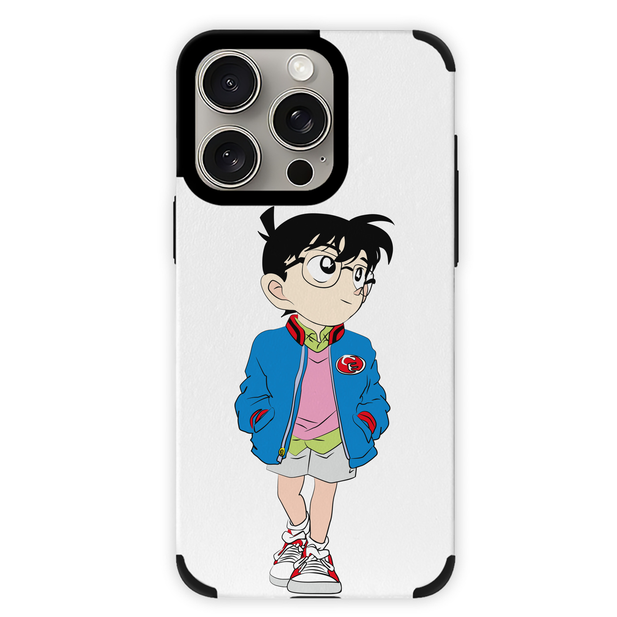 （画像用） 名探偵コナン 江戸川 コナン Detective Conan Conan Edogawa 【iPhone15ProMax対応】 PUレザー スマホケース 耐衝撃＆黄変防止