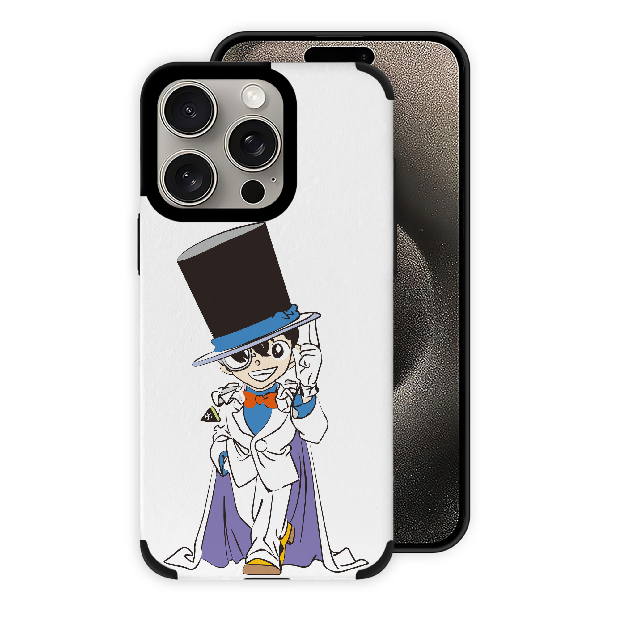 （画像用） 名探偵コナン 江戸川 コナン Detective Conan Conan Edogawa 【iPhone15ProMax対応】 PUレザー スマホケース 耐衝撃＆黄変防止