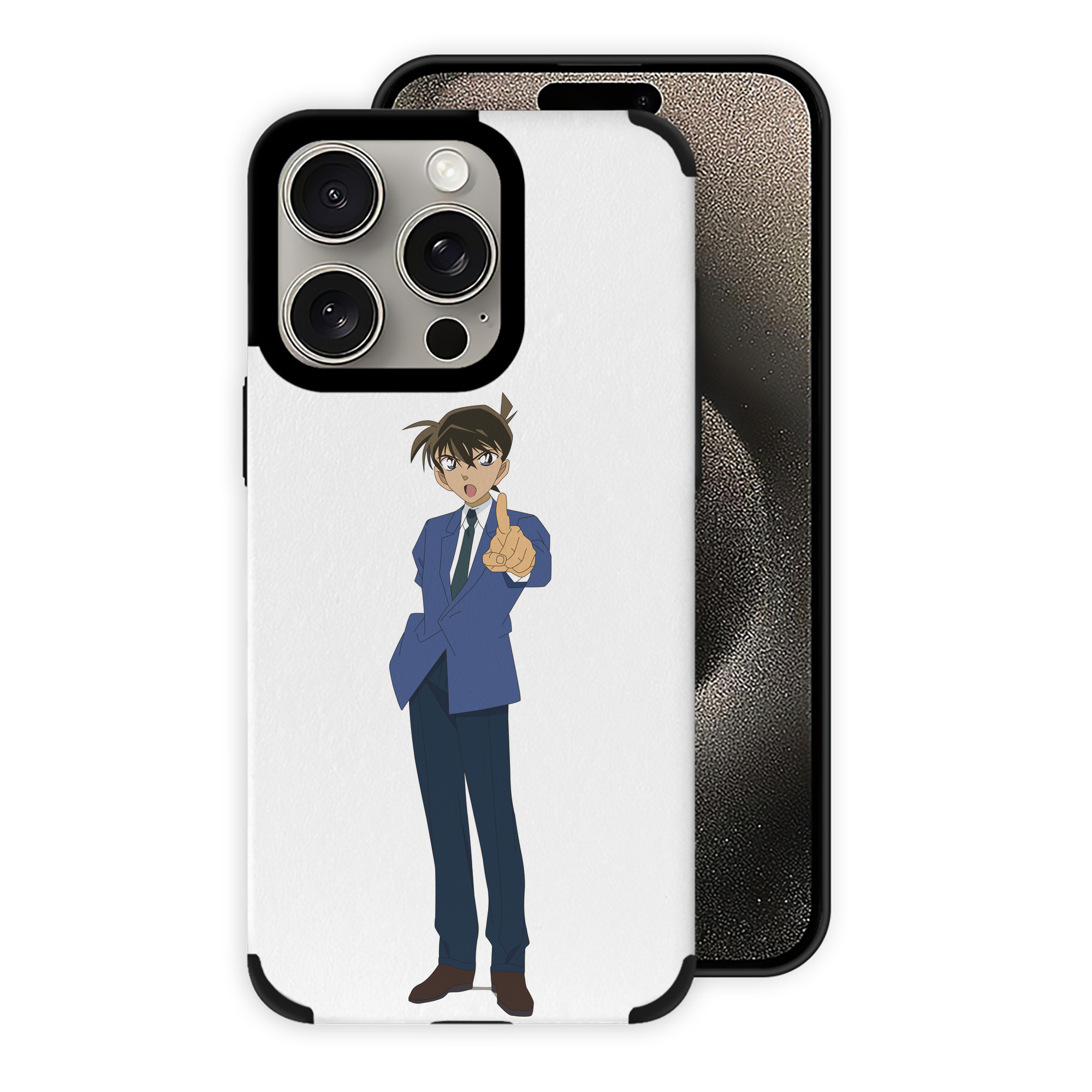 （画像用） 名探偵コナン 江戸川 コナン Detective Conan Conan Edogawa 【iPhone15ProMax対応】 PUレザー スマホケース 耐衝撃＆黄変防止