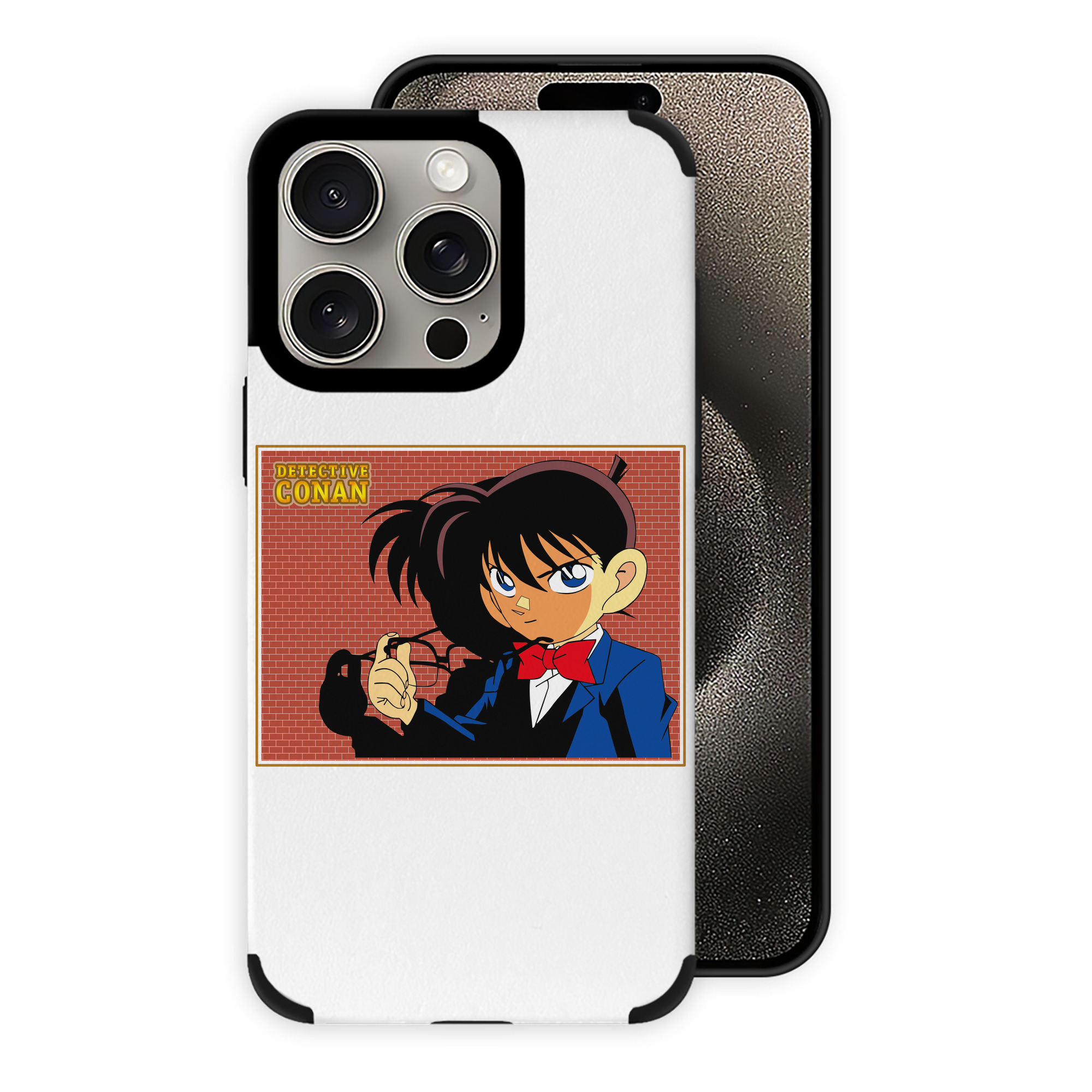 （画像用） 名探偵コナン 江戸川 コナン Detective Conan Conan Edogawa 【iPhone15ProMax対応】 PUレザー スマホケース 耐衝撃＆黄変防止