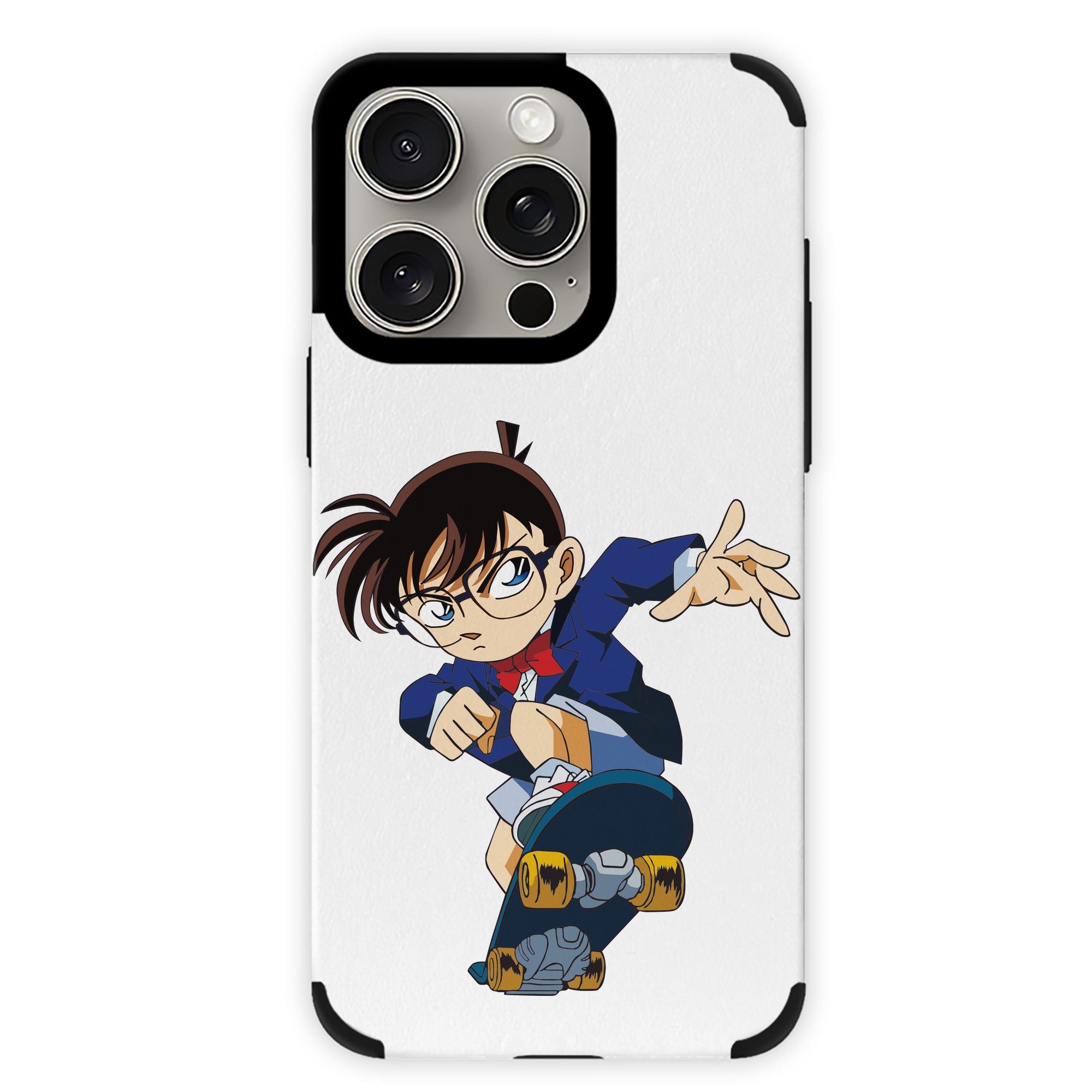 （画像用） 名探偵コナン 江戸川 コナン Detective Conan Conan Edogawa 【iPhone15ProMax対応】 PUレザー スマホケース 耐衝撃＆黄変防止