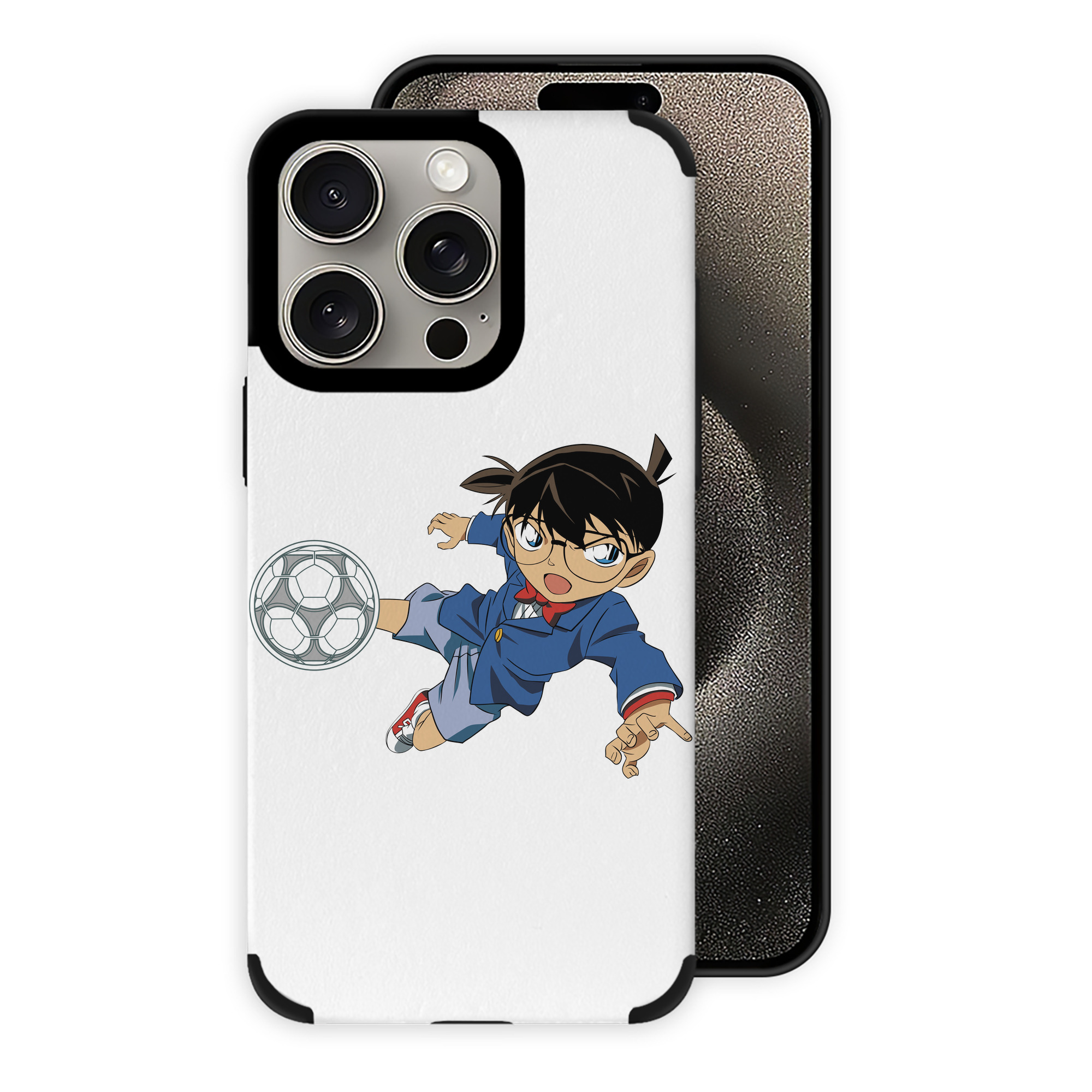 （画像用） 名探偵コナン 江戸川 コナン Detective Conan Conan Edogawa 【iPhone15ProMax対応】 PUレザー スマホケース 耐衝撃＆黄変防止