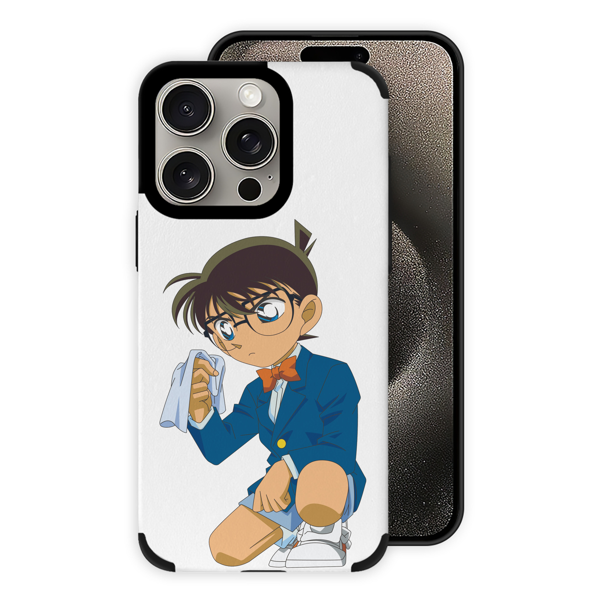 （画像用） 名探偵コナン 江戸川 コナン Detective Conan Conan Edogawa 【iPhone15ProMax対応】 PUレザー スマホケース 耐衝撃＆黄変防止