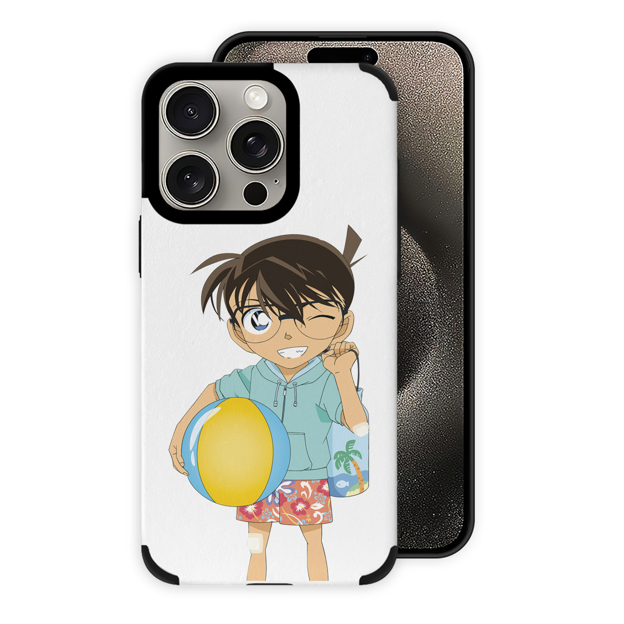 （画像用） 名探偵コナン 江戸川 コナン Detective Conan Conan Edogawa 【iPhone15ProMax対応】 PUレザー スマホケース 耐衝撃＆黄変防止