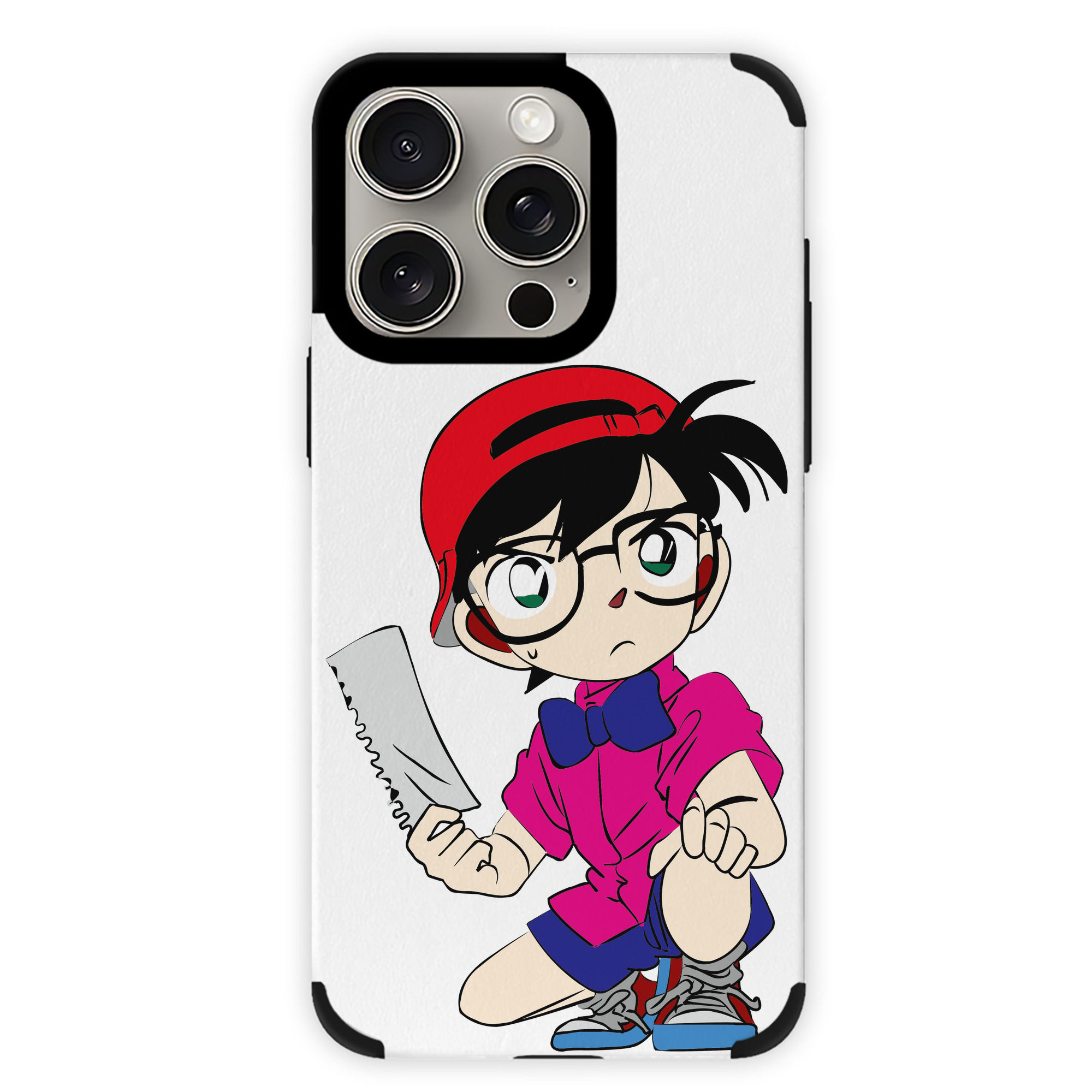 （画像用） 名探偵コナン 江戸川 コナン Detective Conan Conan Edogawa 【iPhone15ProMax対応】 PUレザー スマホケース 耐衝撃＆黄変防止