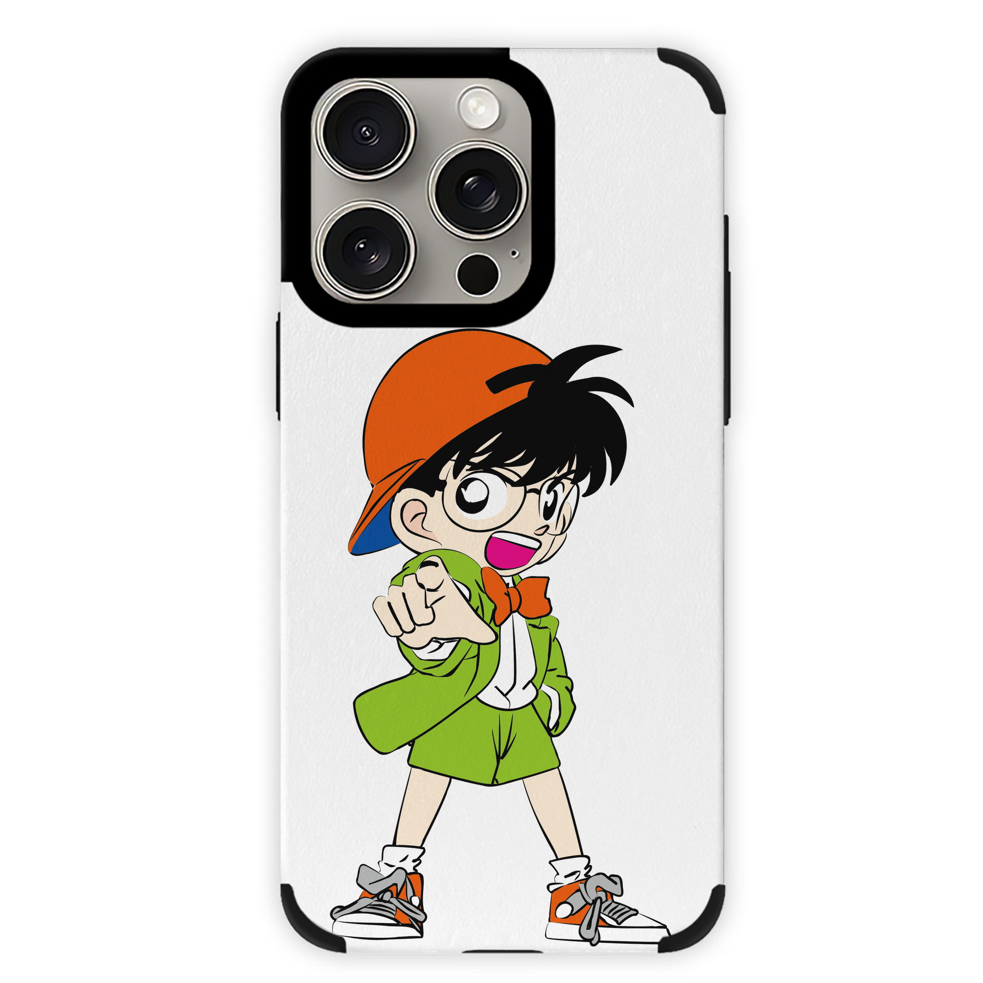 （画像用） 名探偵コナン 江戸川 コナン Detective Conan Conan Edogawa 【iPhone15ProMax対応】 PUレザー スマホケース 耐衝撃＆黄変防止
