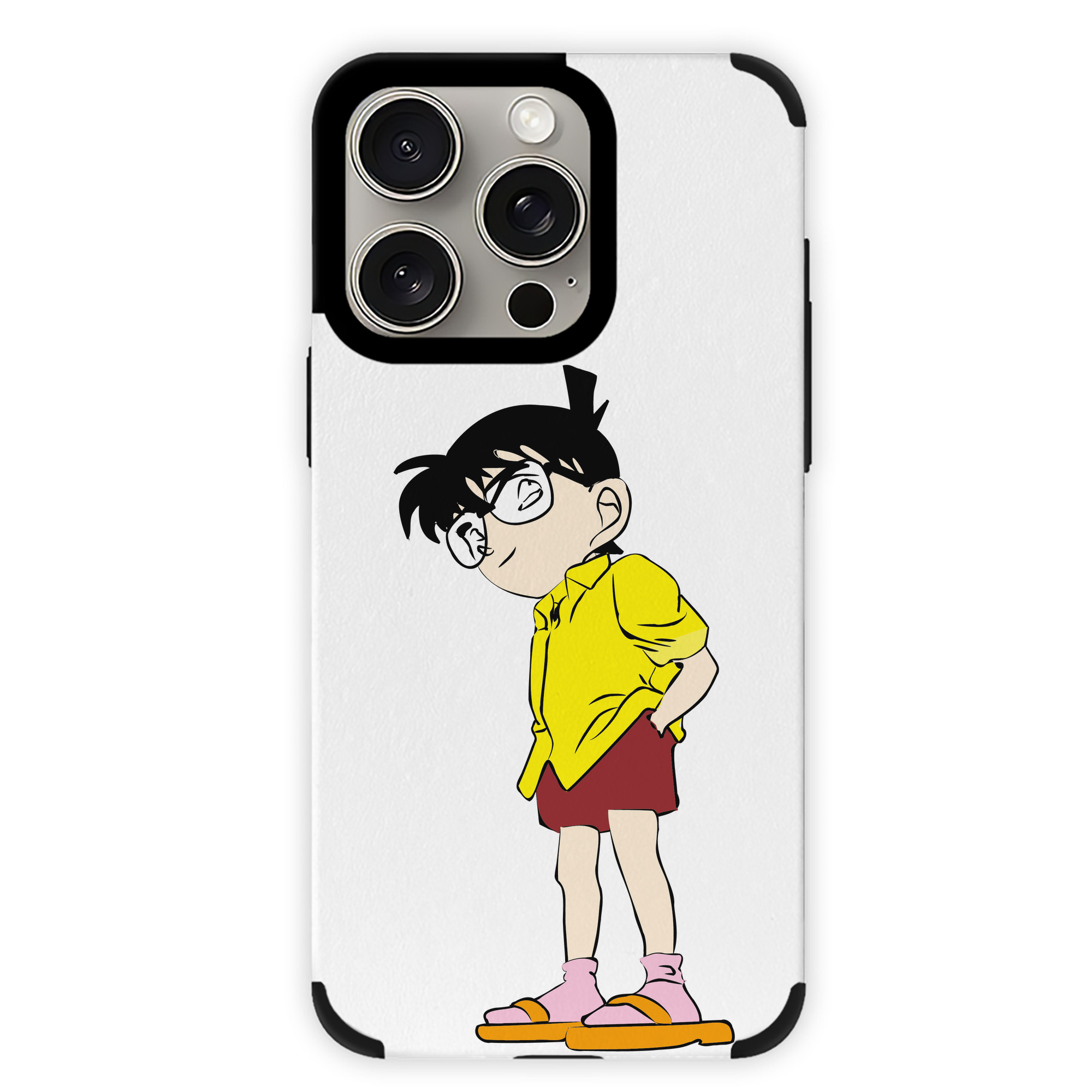 （画像用） 名探偵コナン 江戸川 コナン Detective Conan Conan Edogawa 【iPhone15ProMax対応】 PUレザー スマホケース 耐衝撃＆黄変防止
