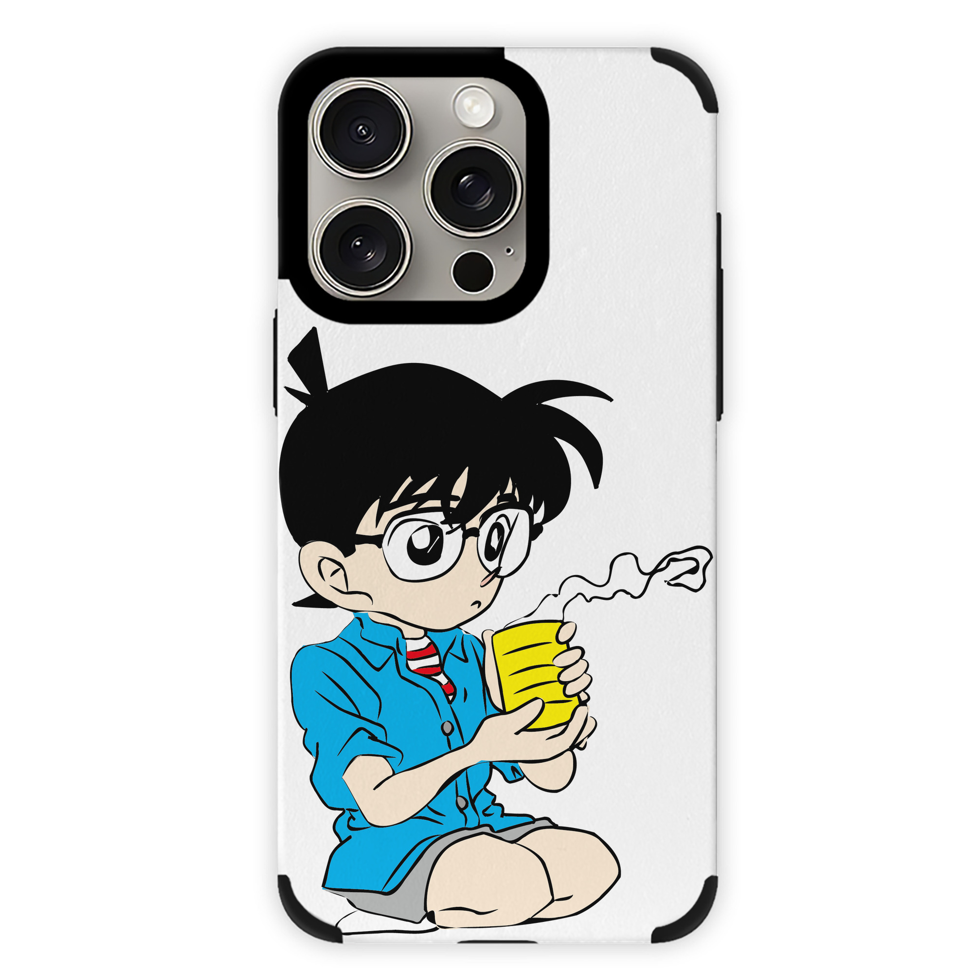 （画像用） 名探偵コナン 江戸川 コナン Detective Conan Conan Edogawa 【iPhone15ProMax対応】 PUレザー スマホケース 耐衝撃＆黄変防止