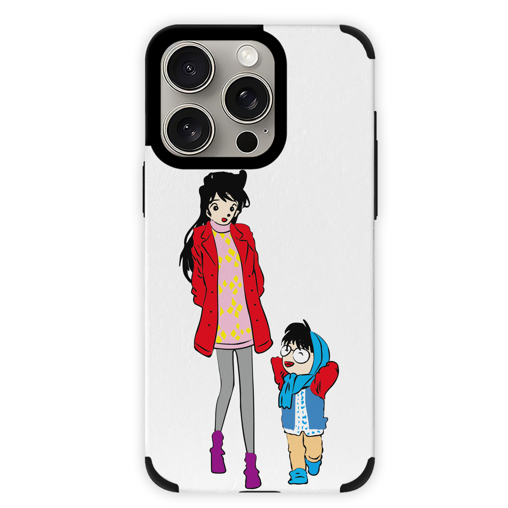 （画像用） 名探偵コナン 江戸川 コナン Detective Conan Conan Edogawa 【iPhone15ProMax対応】 PUレザー スマホケース 耐衝撃＆黄変防止