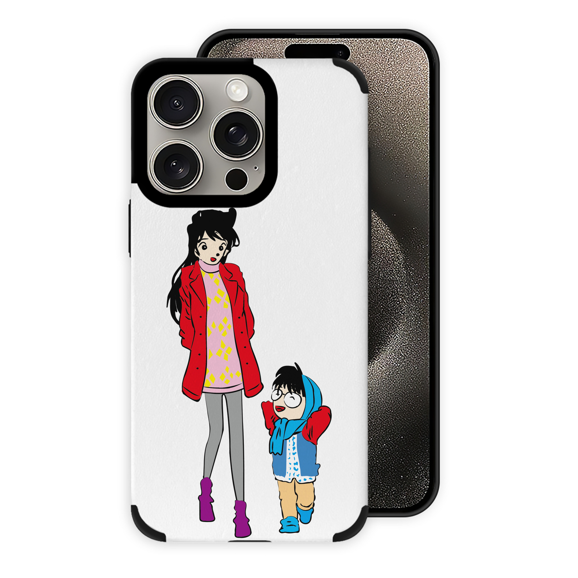 （画像用） 名探偵コナン 江戸川 コナン Detective Conan Conan Edogawa 【iPhone15ProMax対応】 PUレザー スマホケース 耐衝撃＆黄変防止