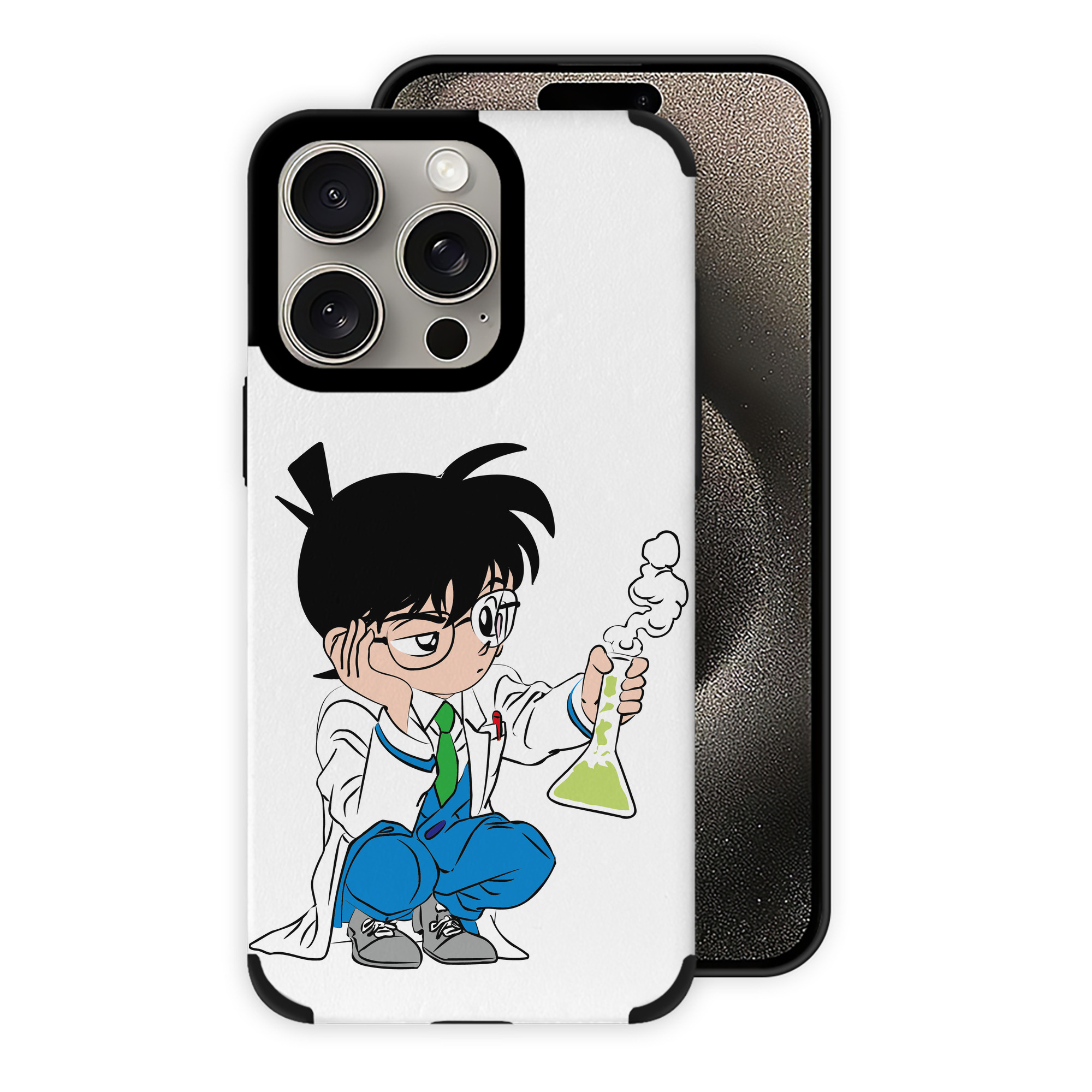 （画像用） 名探偵コナン 江戸川 コナン Detective Conan Conan Edogawa 【iPhone15ProMax対応】 PUレザー スマホケース 耐衝撃＆黄変防止