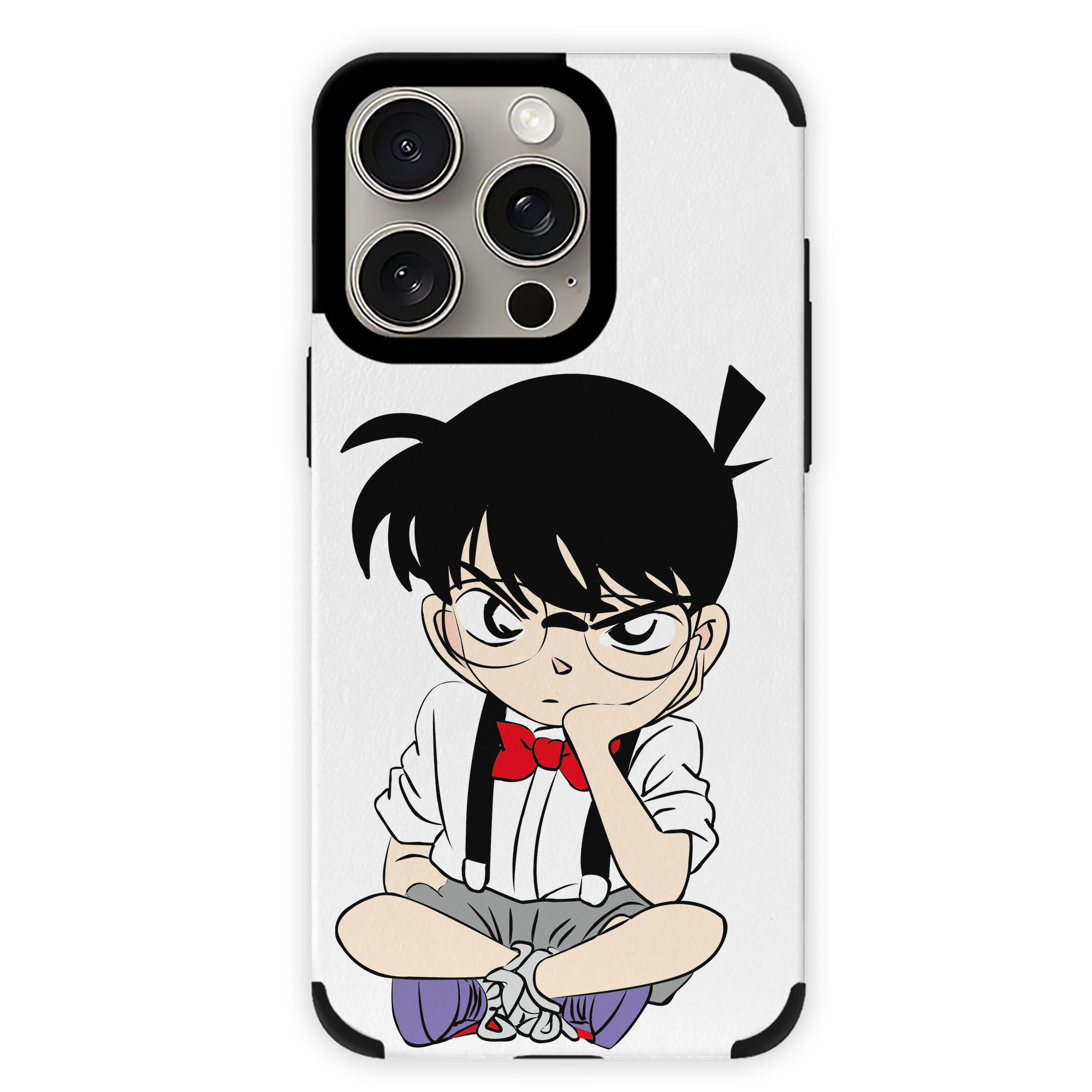 （画像用） 名探偵コナン 江戸川 コナン Detective Conan Conan Edogawa 【iPhone15ProMax対応】 PUレザー スマホケース 耐衝撃＆黄変防止