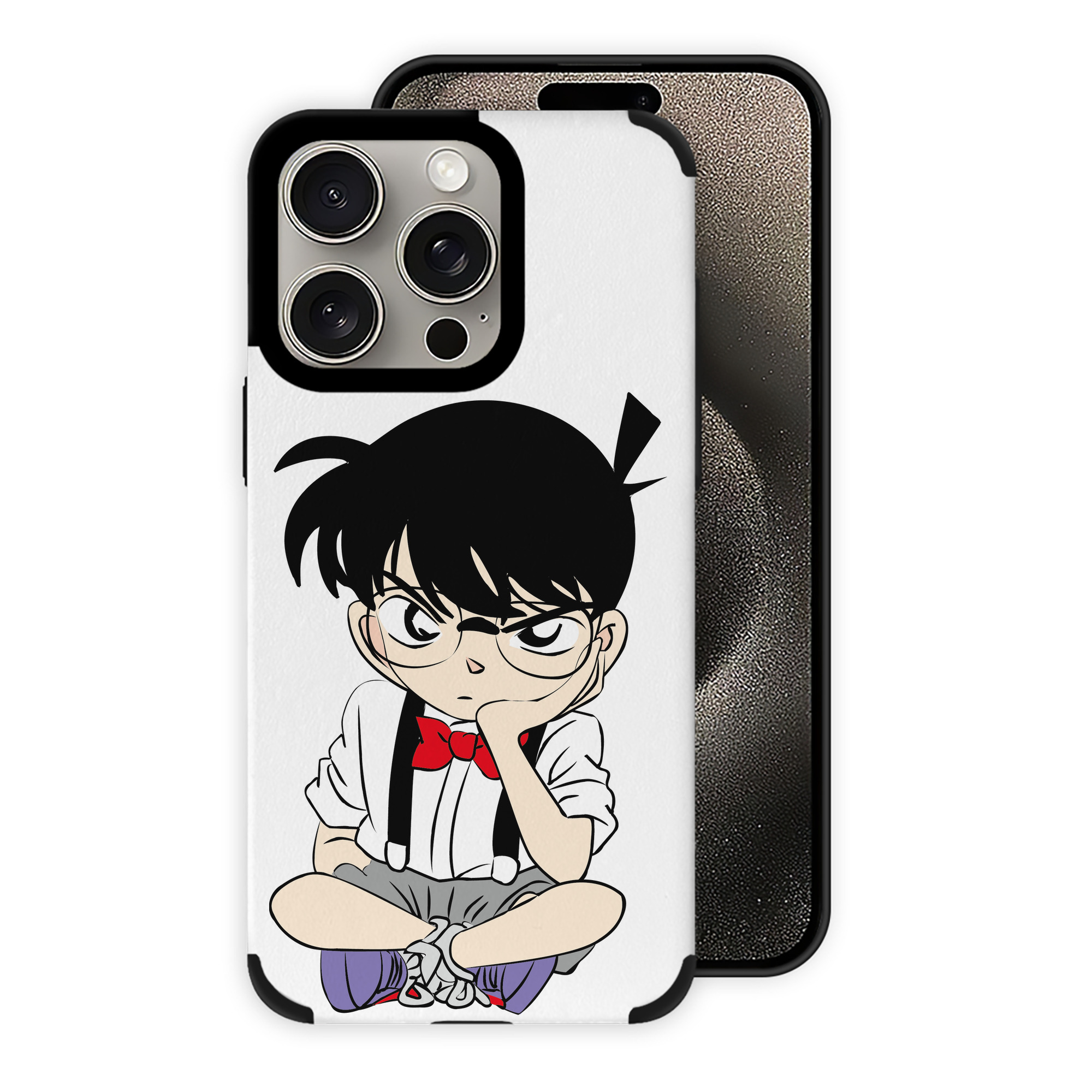 （画像用） 名探偵コナン 江戸川 コナン Detective Conan Conan Edogawa 【iPhone15ProMax対応】 PUレザー スマホケース 耐衝撃＆黄変防止