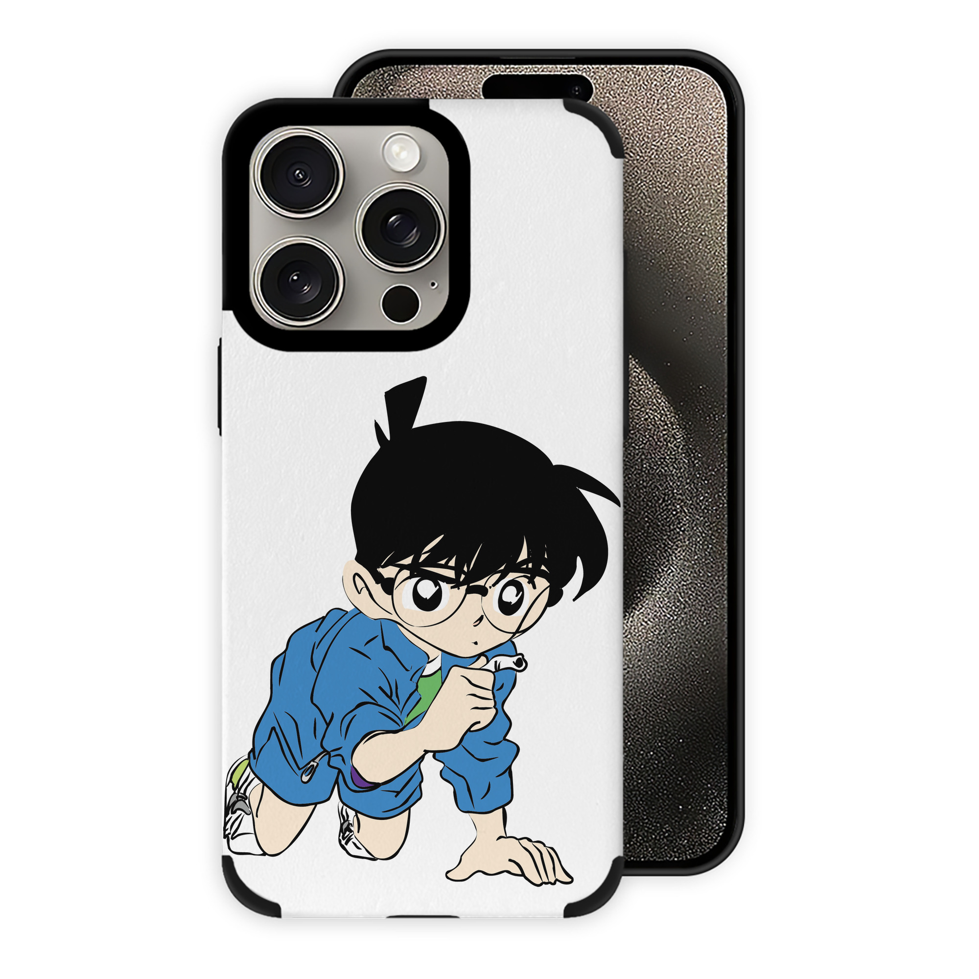 （画像用） 名探偵コナン 江戸川 コナン Detective Conan Conan Edogawa 【iPhone15ProMax対応】 PUレザー スマホケース 耐衝撃＆黄変防止