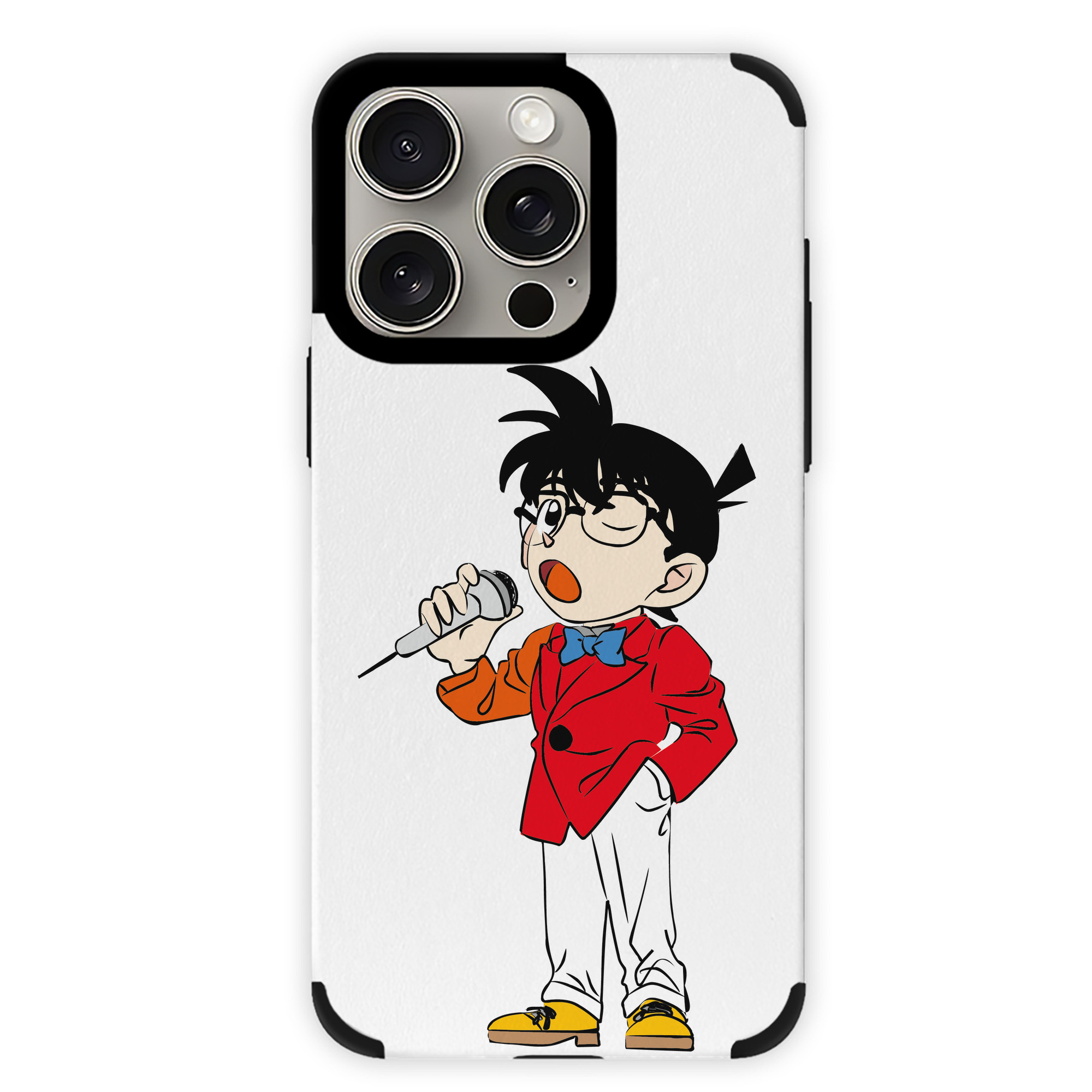 （画像用） 名探偵コナン 江戸川 コナン Detective Conan Conan Edogawa 【iPhone15ProMax対応】 PUレザー スマホケース 耐衝撃＆黄変防止