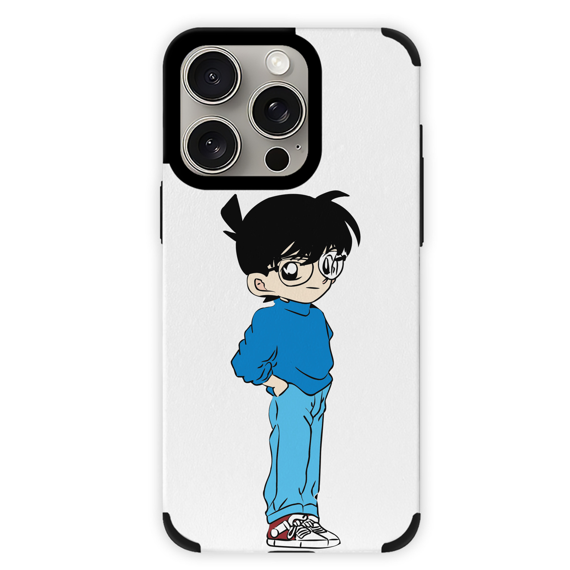 （画像用） 名探偵コナン 江戸川 コナン Detective Conan Conan Edogawa 【iPhone15ProMax対応】 PUレザー スマホケース 耐衝撃＆黄変防止