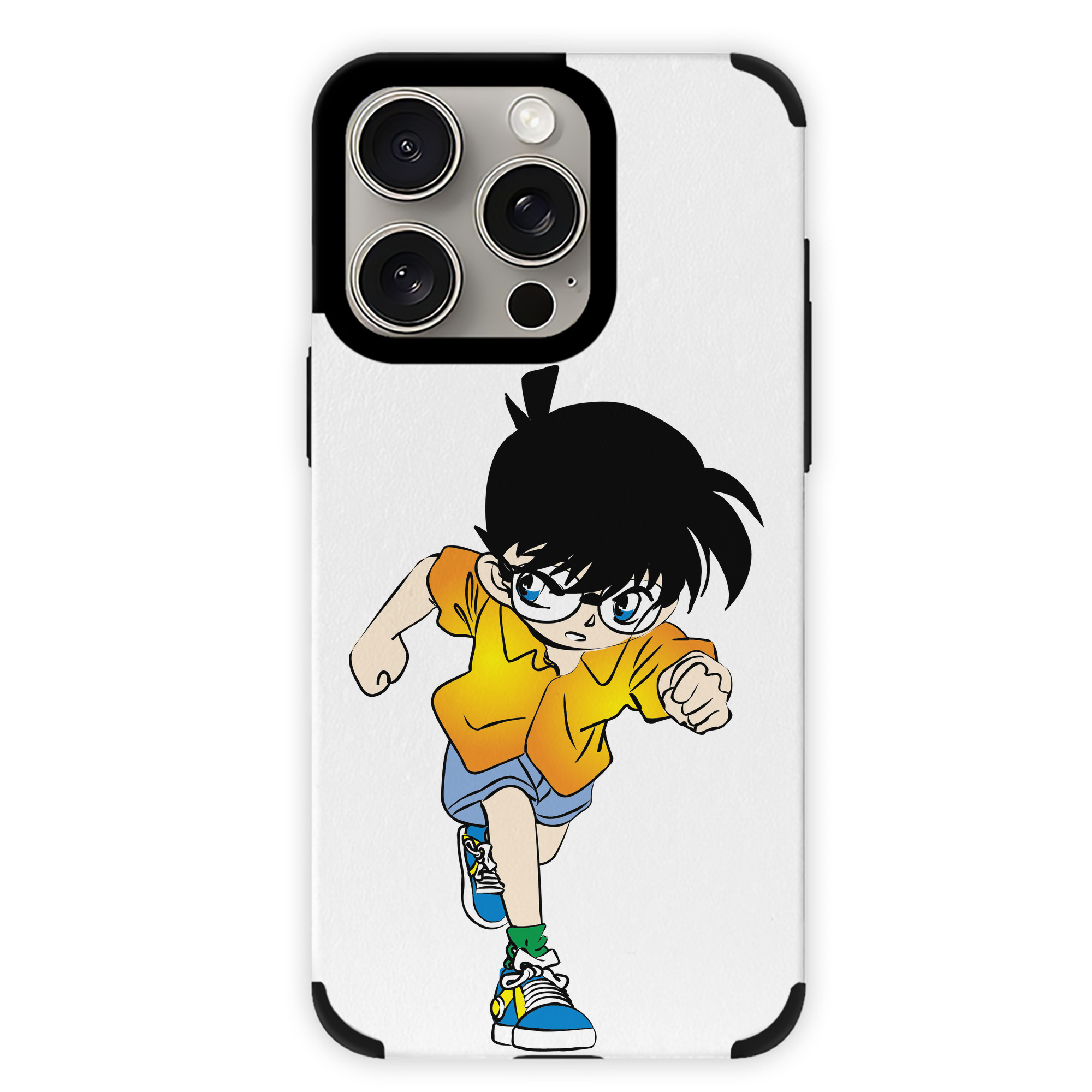 （画像用） 名探偵コナン 江戸川 コナン Detective Conan Conan Edogawa 【iPhone15ProMax対応】 PUレザー スマホケース 耐衝撃＆黄変防止