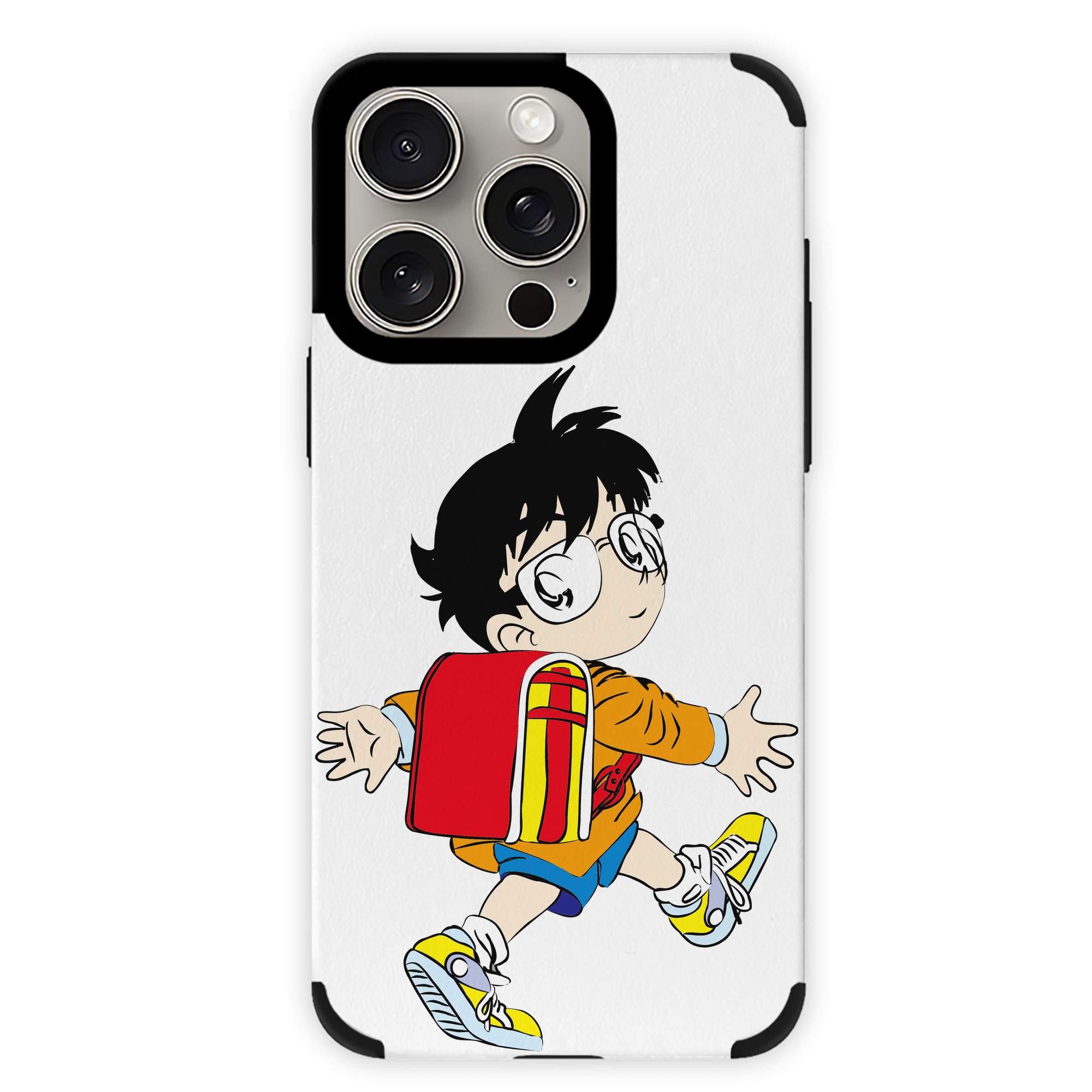 （画像用） 名探偵コナン 江戸川 コナン Detective Conan Conan Edogawa 【iPhone15ProMax対応】 PUレザー スマホケース 耐衝撃＆黄変防止