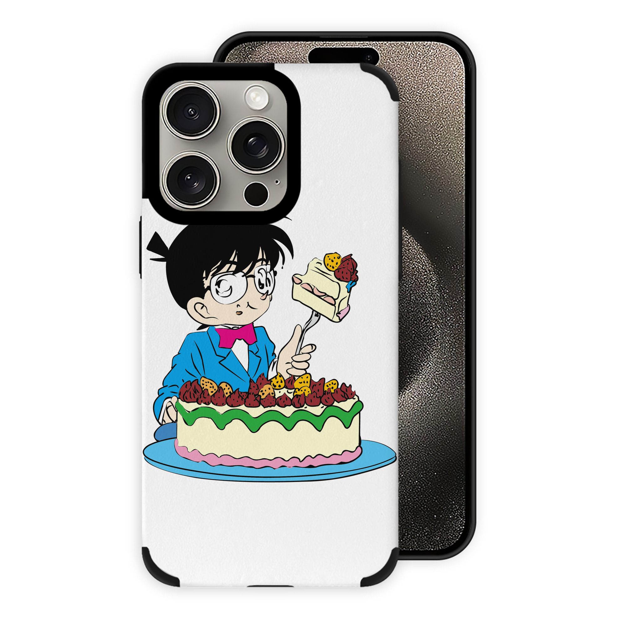 （画像用） 名探偵コナン 江戸川 コナン Detective Conan Conan Edogawa 【iPhone15ProMax対応】 PUレザー スマホケース 耐衝撃＆黄変防止
