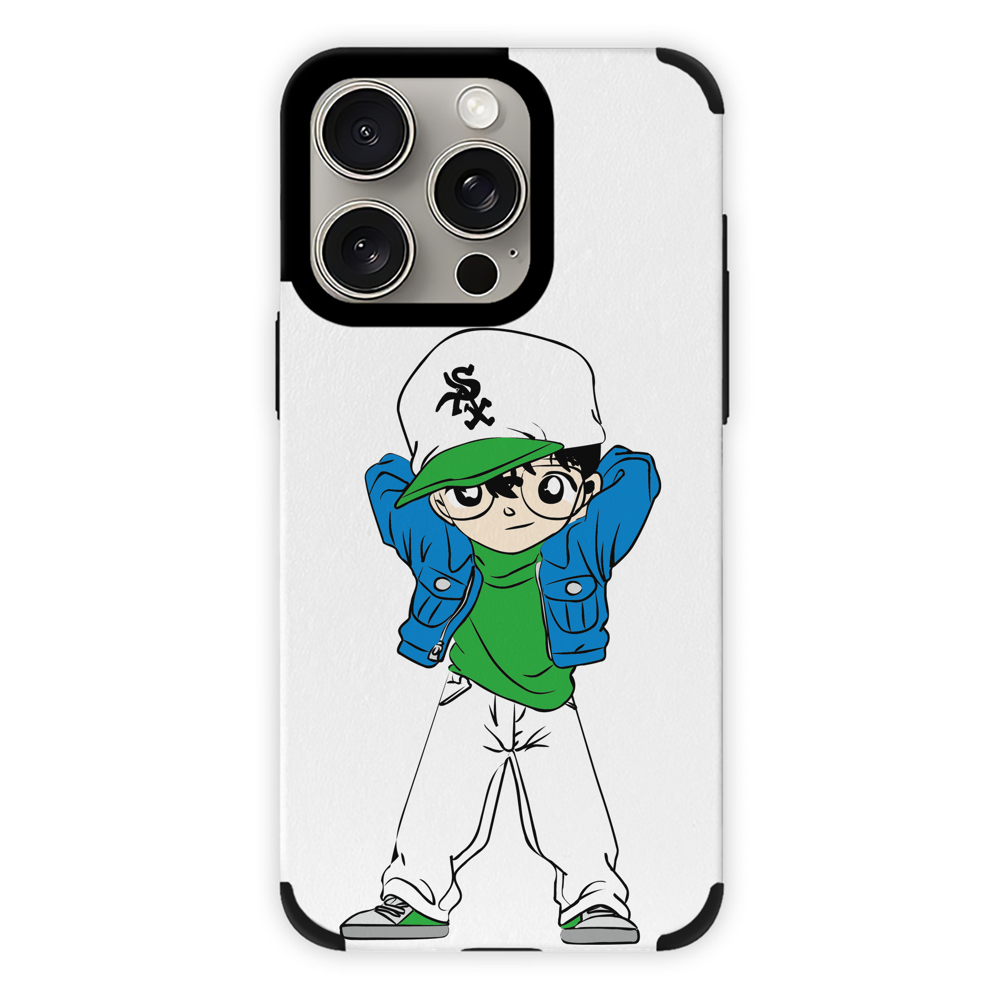 （画像用） 名探偵コナン 江戸川 コナン Detective Conan Conan Edogawa 【iPhone15ProMax対応】 PUレザー スマホケース 耐衝撃＆黄変防止