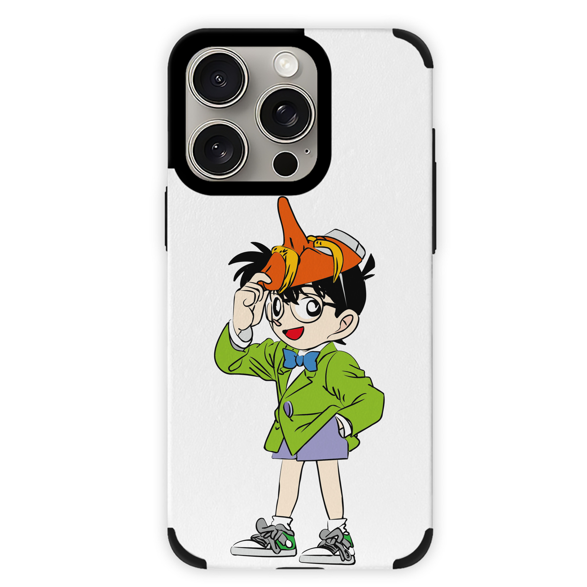 （画像用） 名探偵コナン 江戸川 コナン Detective Conan Conan Edogawa 【iPhone15ProMax対応】 PUレザー スマホケース 耐衝撃＆黄変防止
