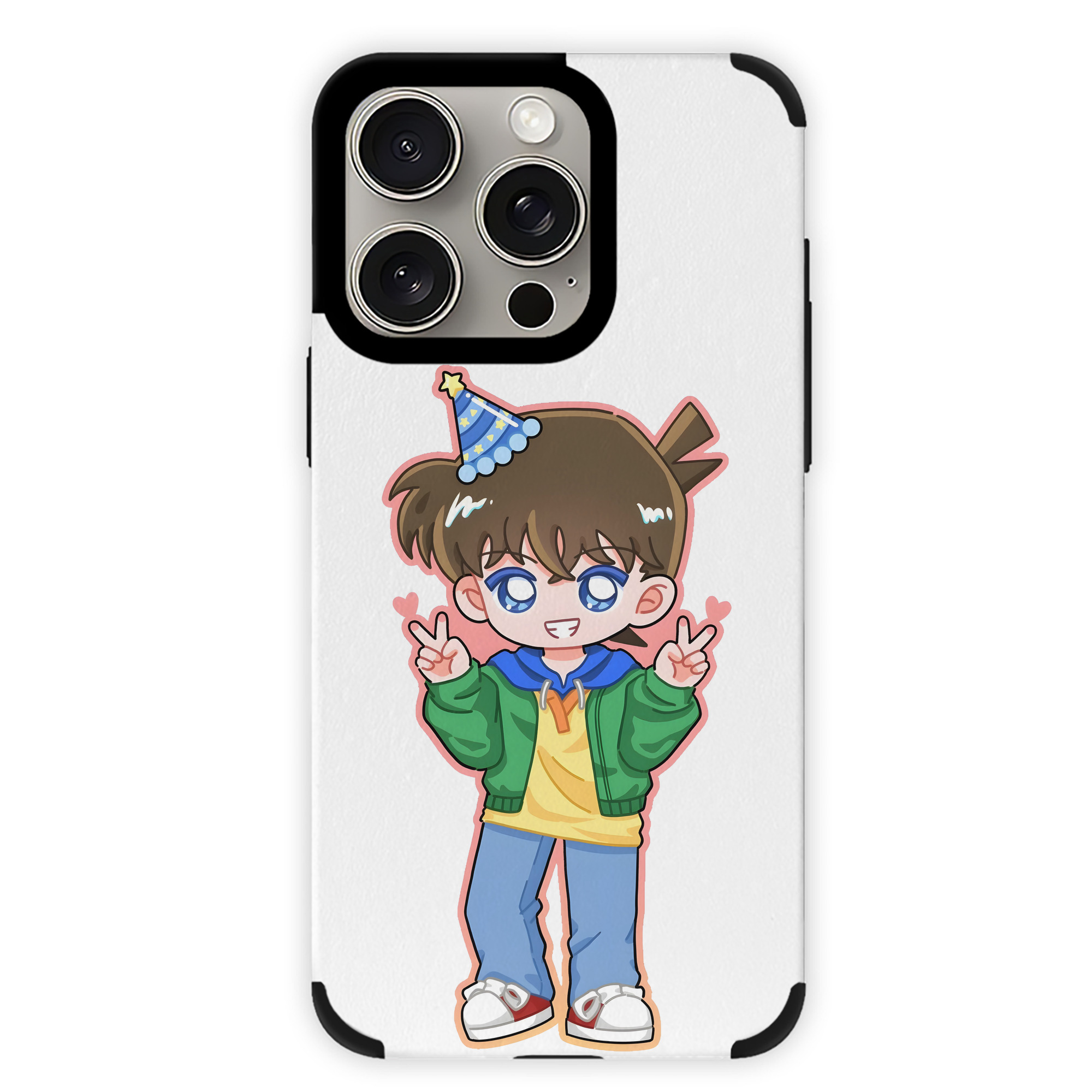 （画像用） 名探偵コナン 江戸川 コナン Detective Conan Conan Edogawa 【iPhone15ProMax対応】 PUレザー スマホケース 耐衝撃＆黄変防止