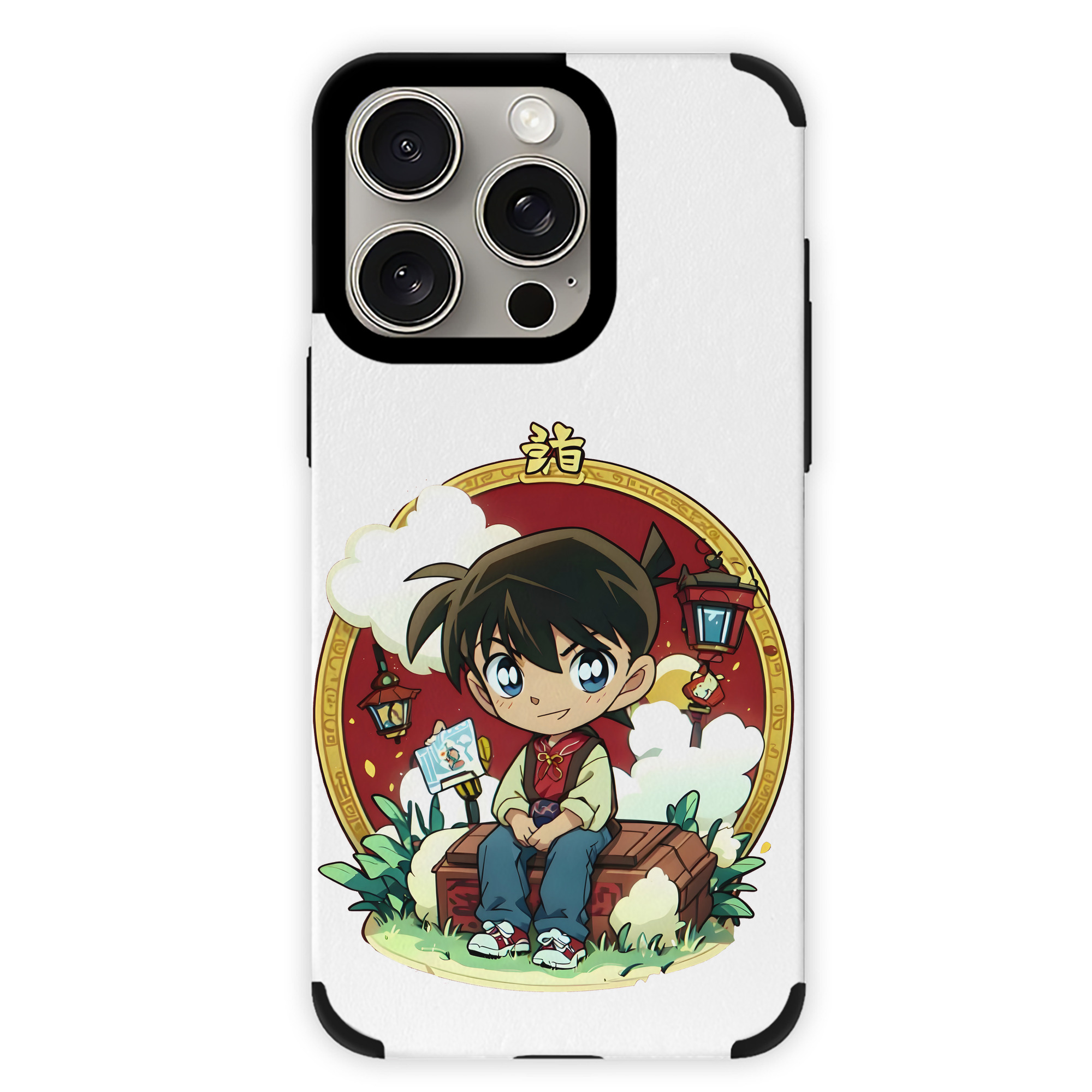 （画像用） 名探偵コナン 江戸川 コナン Detective Conan Conan Edogawa 【iPhone15ProMax対応】 PUレザー スマホケース 耐衝撃＆黄変防止
