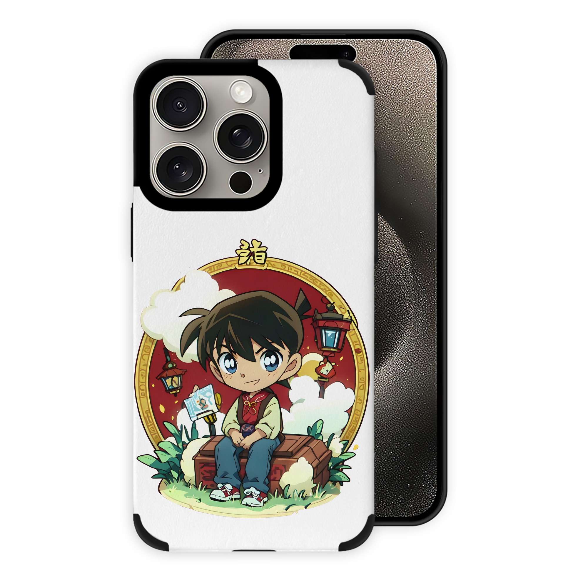 （画像用） 名探偵コナン 江戸川 コナン Detective Conan Conan Edogawa 【iPhone15ProMax対応】 PUレザー スマホケース 耐衝撃＆黄変防止