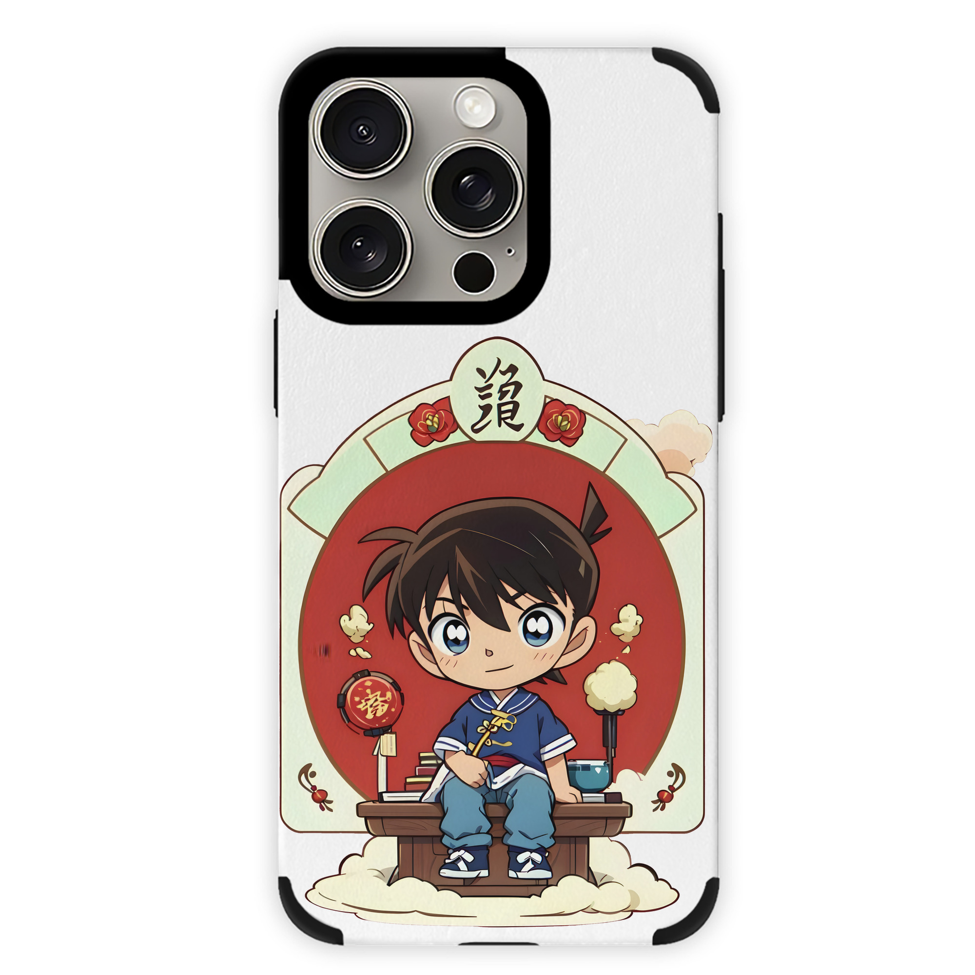 （画像用） 名探偵コナン 江戸川 コナン Detective Conan Conan Edogawa 【iPhone15ProMax対応】 PUレザー スマホケース 耐衝撃＆黄変防止