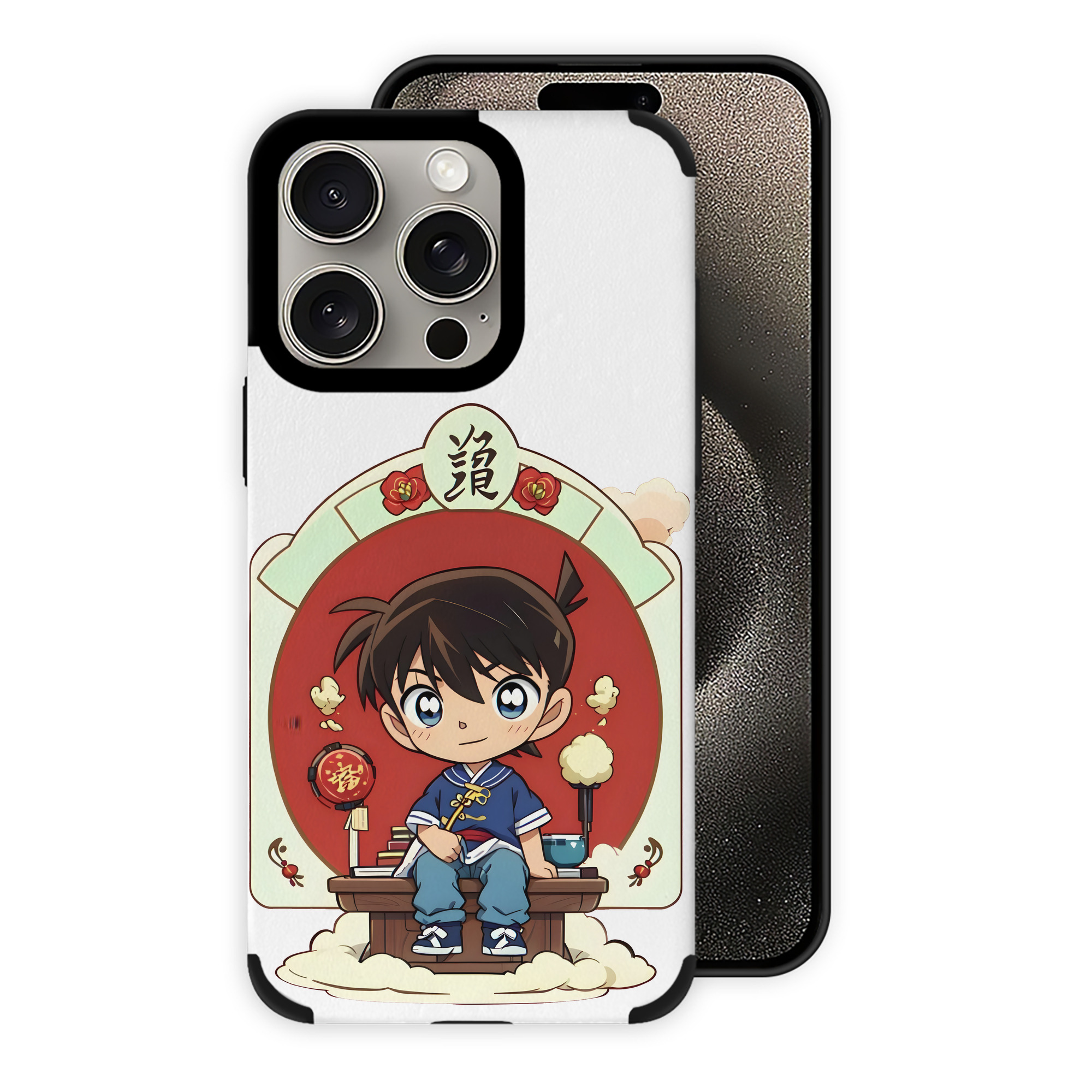 （画像用） 名探偵コナン 江戸川 コナン Detective Conan Conan Edogawa 【iPhone15ProMax対応】 PUレザー スマホケース 耐衝撃＆黄変防止