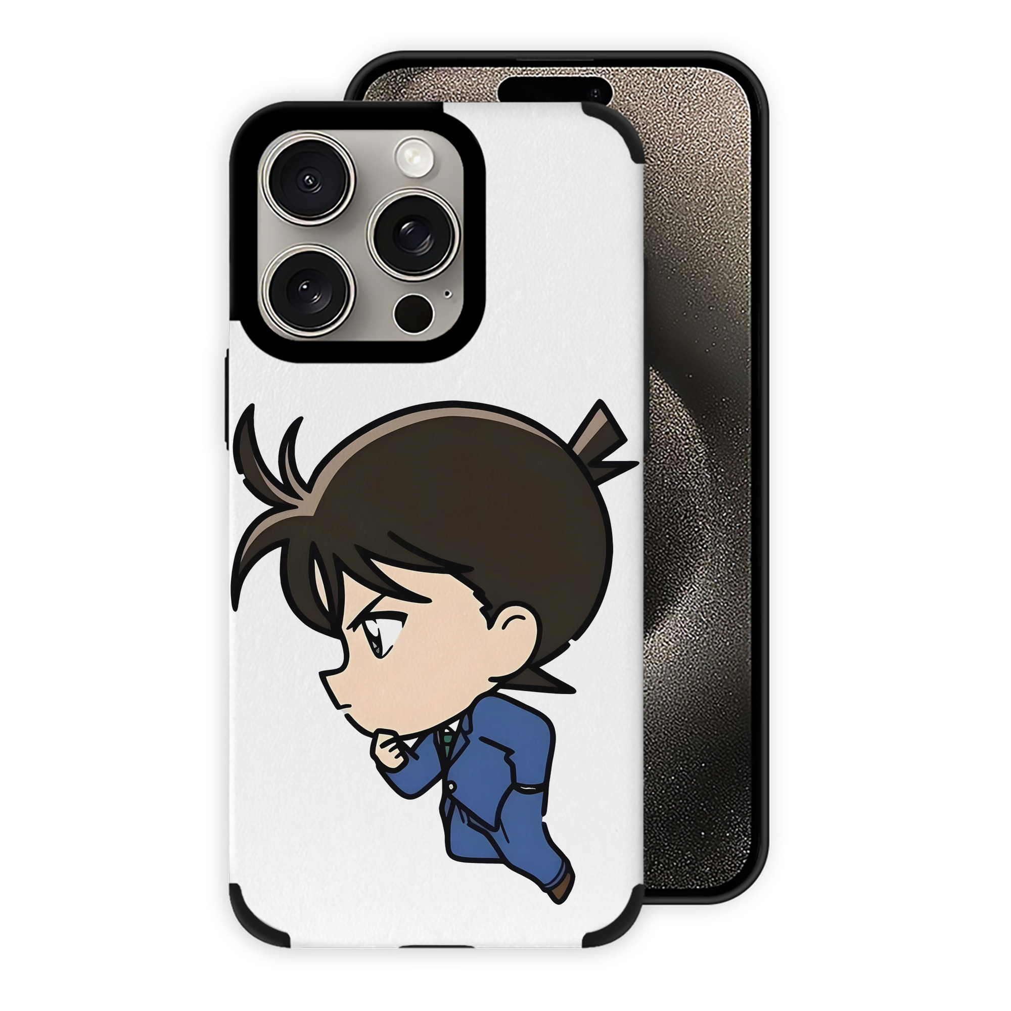 （画像用） 名探偵コナン 江戸川 コナン Detective Conan Conan Edogawa 【iPhone15ProMax対応】 PUレザー スマホケース 耐衝撃＆黄変防止