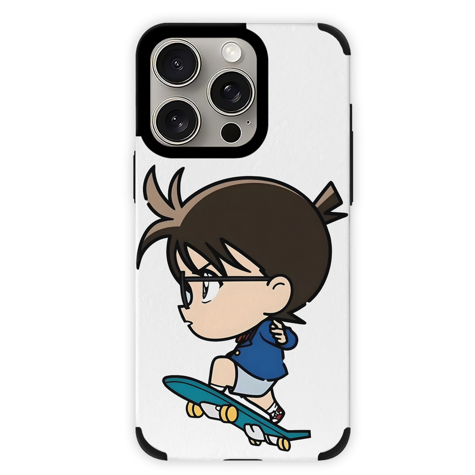 （画像用） 名探偵コナン 江戸川 コナン Detective Conan Conan Edogawa 【iPhone15ProMax対応】 PUレザー スマホケース 耐衝撃＆黄変防止