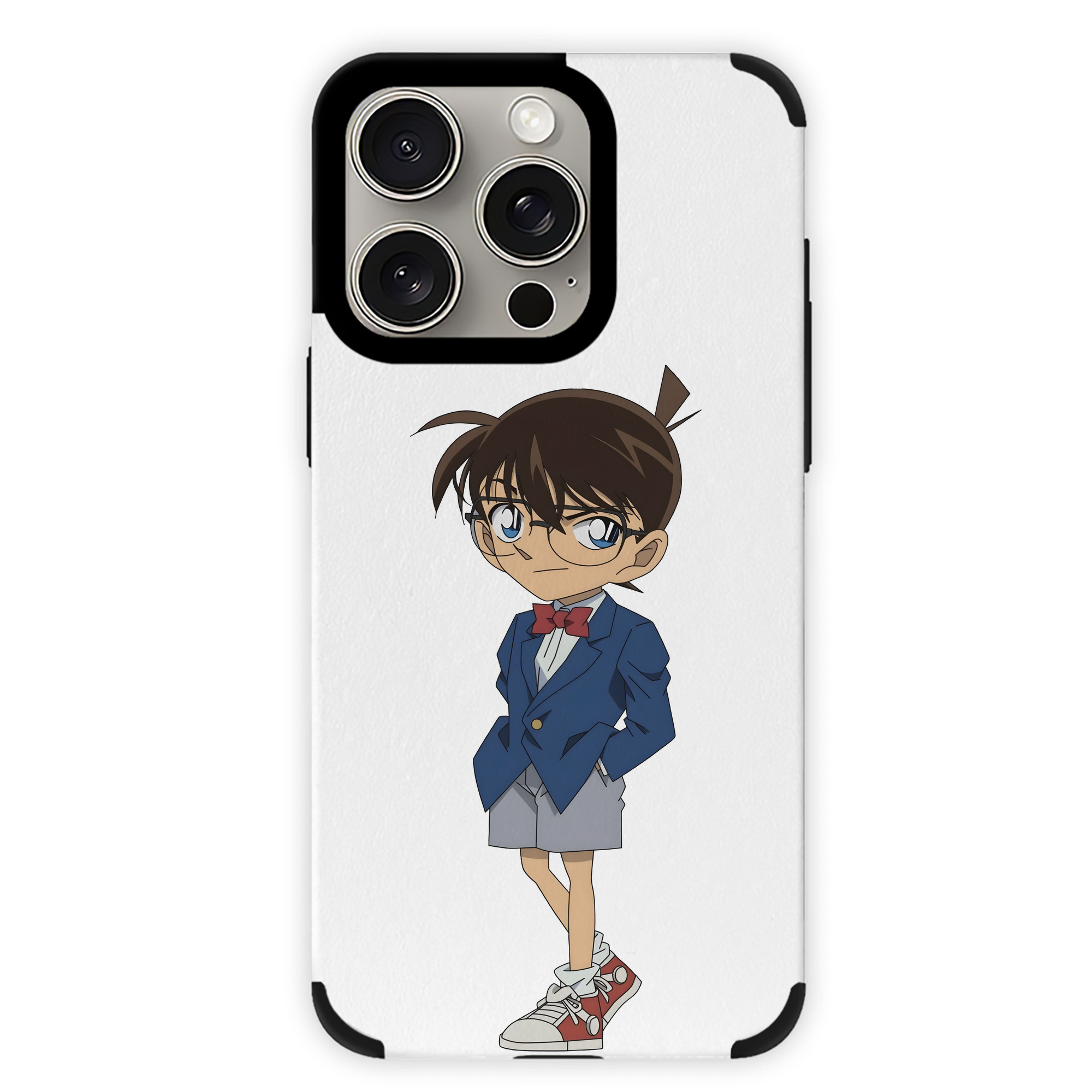 （画像用） 名探偵コナン 江戸川 コナン Detective Conan Conan Edogawa 【iPhone15ProMax対応】 PUレザー スマホケース 耐衝撃＆黄変防止