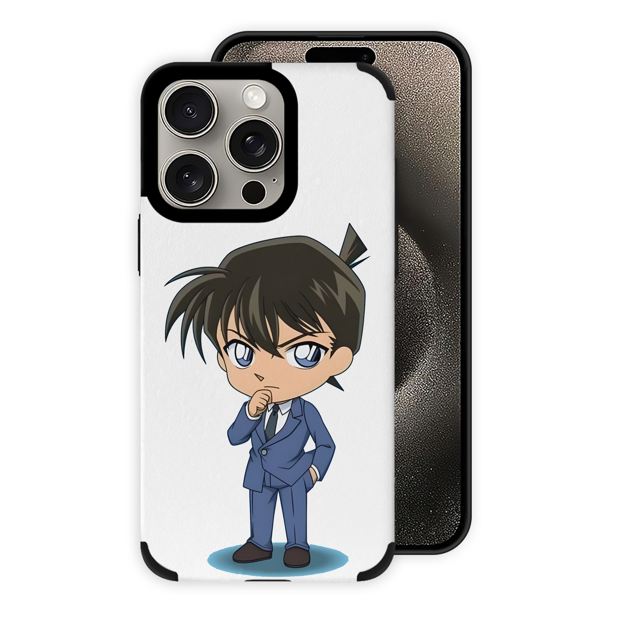 （画像用） 名探偵コナン 江戸川 コナン Detective Conan Conan Edogawa 【iPhone15ProMax対応】 PUレザー スマホケース 耐衝撃＆黄変防止