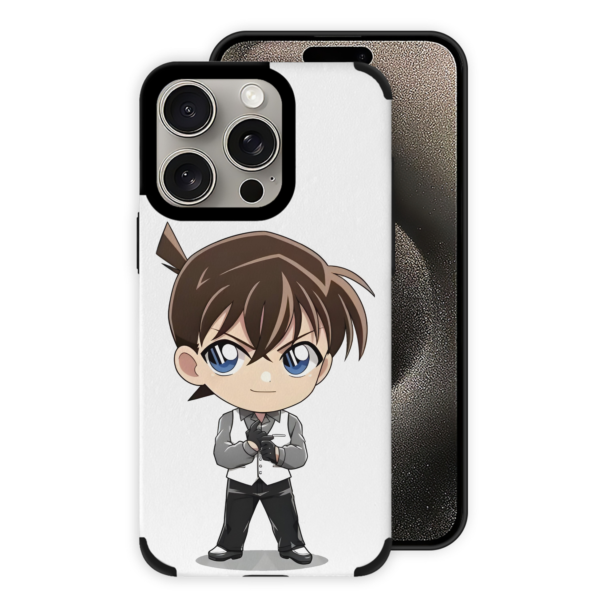 （画像用） 名探偵コナン 江戸川 コナン Detective Conan Conan Edogawa 【iPhone15ProMax対応】 PUレザー スマホケース 耐衝撃＆黄変防止