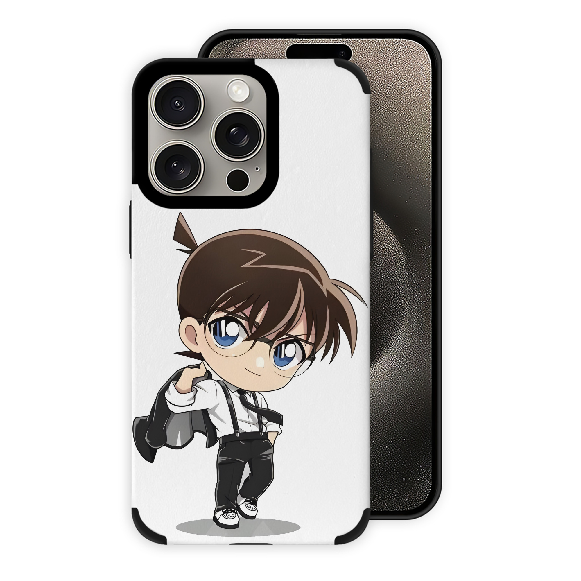 （画像用） 名探偵コナン 江戸川 コナン Detective Conan Conan Edogawa 【iPhone15ProMax対応】 PUレザー スマホケース 耐衝撃＆黄変防止
