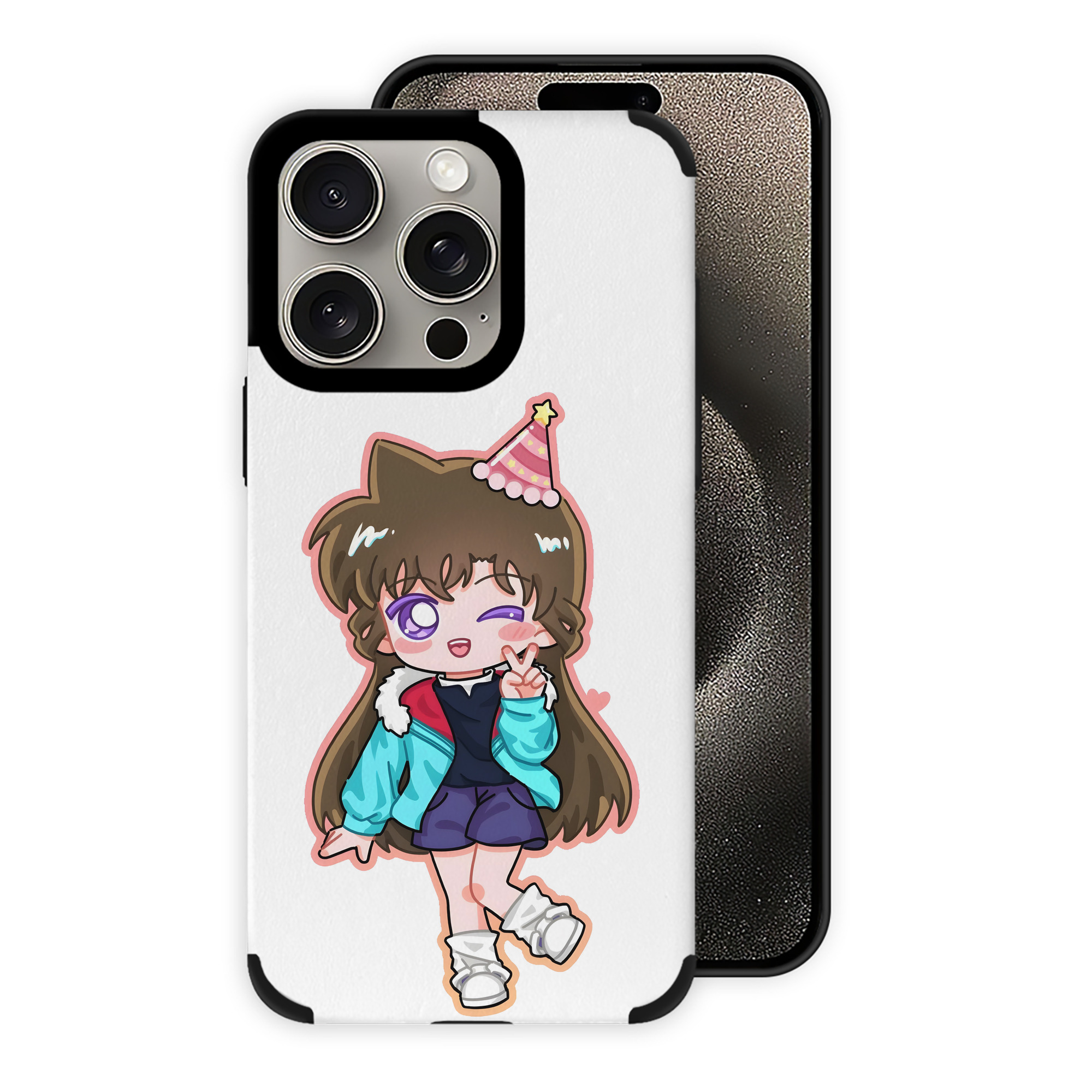 （画像用） 名探偵コナン 毛利 蘭 もうり らん、モーリ ラン Detective Conan Rachel Moore 【iPhone15ProMax対応】 PUレザー スマホケース 耐衝撃＆黄変防止