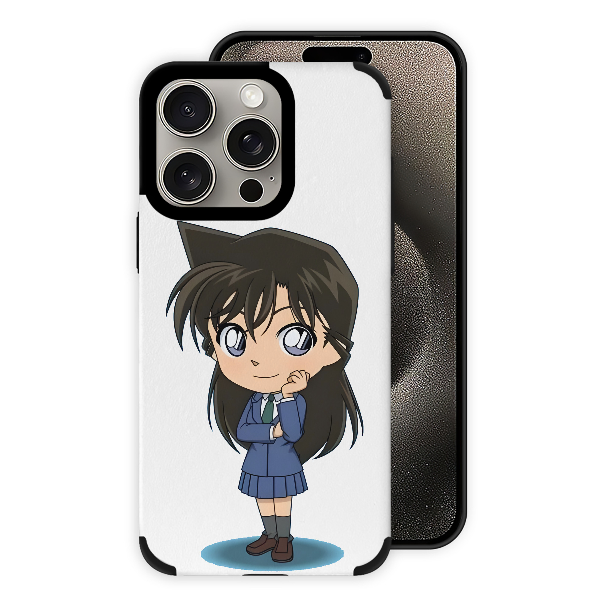 （画像用） 名探偵コナン 毛利 蘭 もうり らん、モーリ ラン Detective Conan Rachel Moore 【iPhone15ProMax対応】 PUレザー スマホケース 耐衝撃＆黄変防止