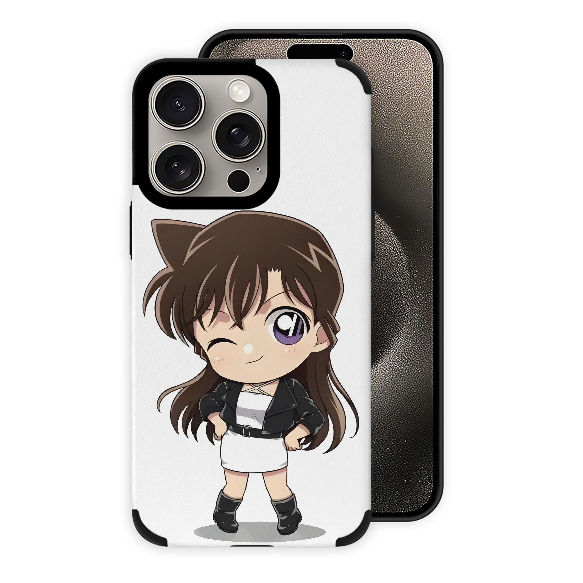 （画像用） 名探偵コナン 毛利 蘭 もうり らん、モーリ ラン Detective Conan Rachel Moore 【iPhone15ProMax対応】 PUレザー スマホケース 耐衝撃＆黄変防止