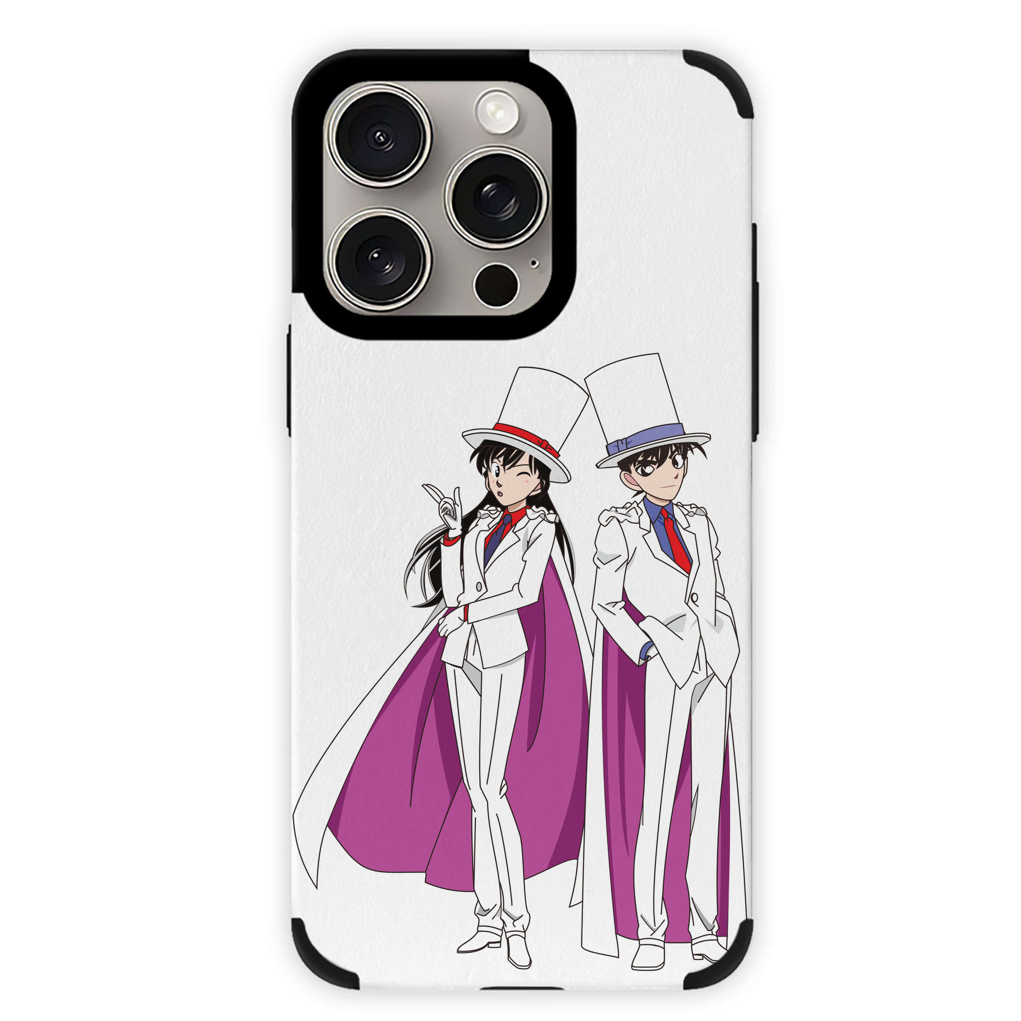 （画像用） 名探偵コナン くろば かいと Detective Conan Kuroba Kaito 【iPhone15ProMax対応】 PUレザー スマホケース 耐衝撃＆黄変防止
