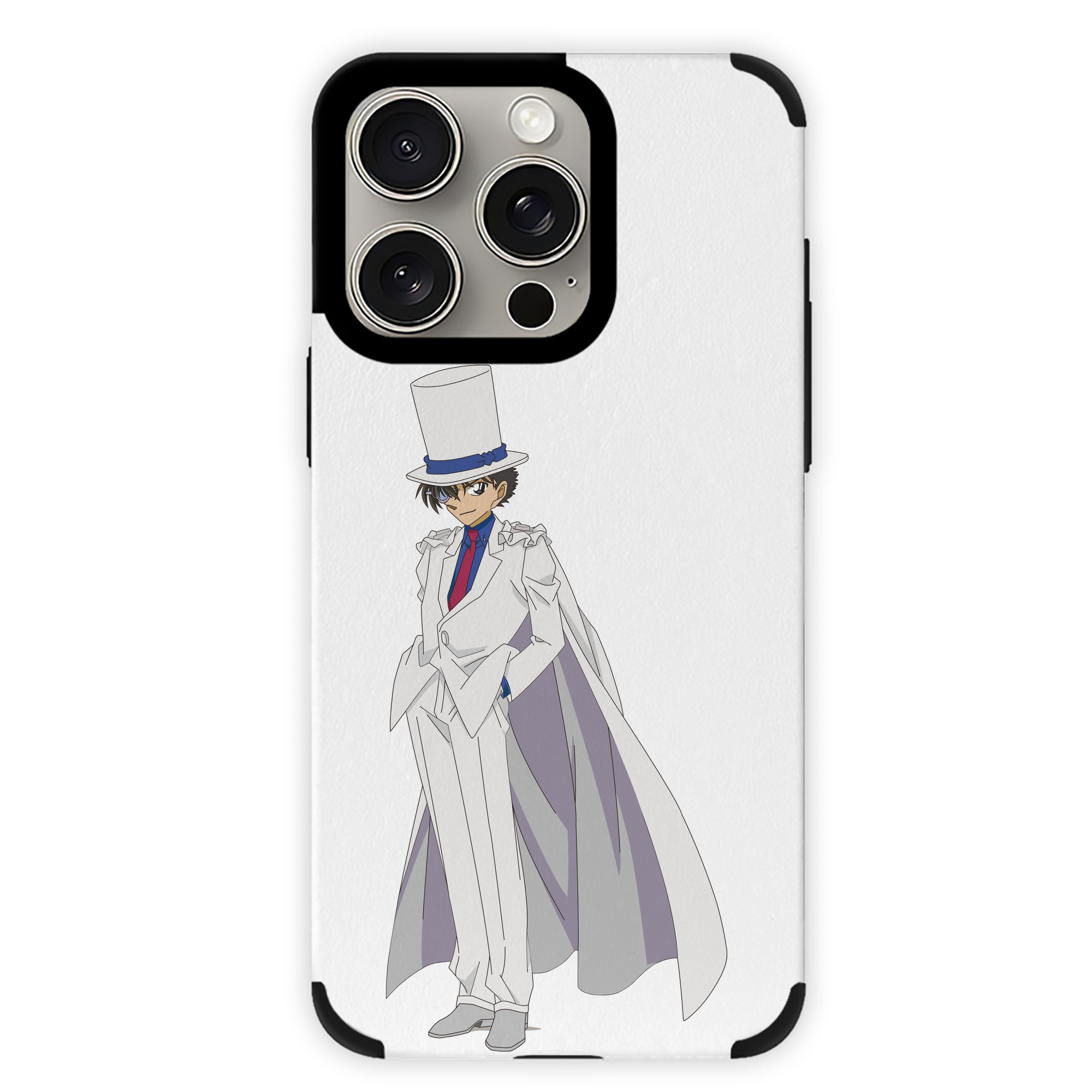 （画像用） 名探偵コナン くろば かいと Detective Conan Kuroba Kaito 【iPhone15ProMax対応】 PUレザー スマホケース 耐衝撃＆黄変防止