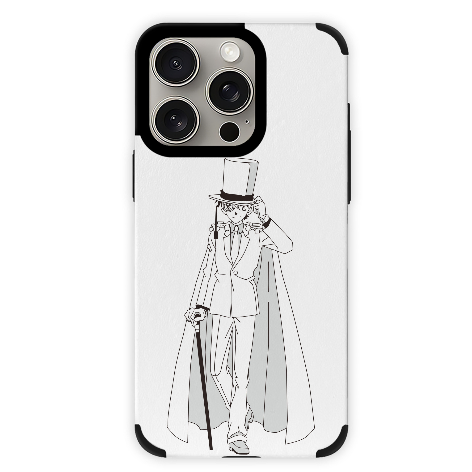 （画像用） 名探偵コナン くろば かいと Detective Conan Kuroba Kaito 【iPhone15ProMax対応】 PUレザー スマホケース 耐衝撃＆黄変防止