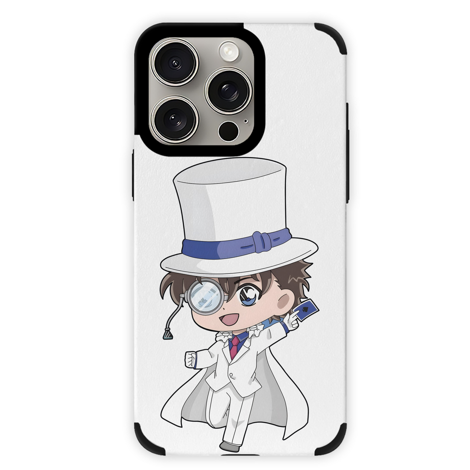 （画像用） 名探偵コナン くろば かいと Detective Conan Kuroba Kaito 【iPhone15ProMax対応】 PUレザー スマホケース 耐衝撃＆黄変防止