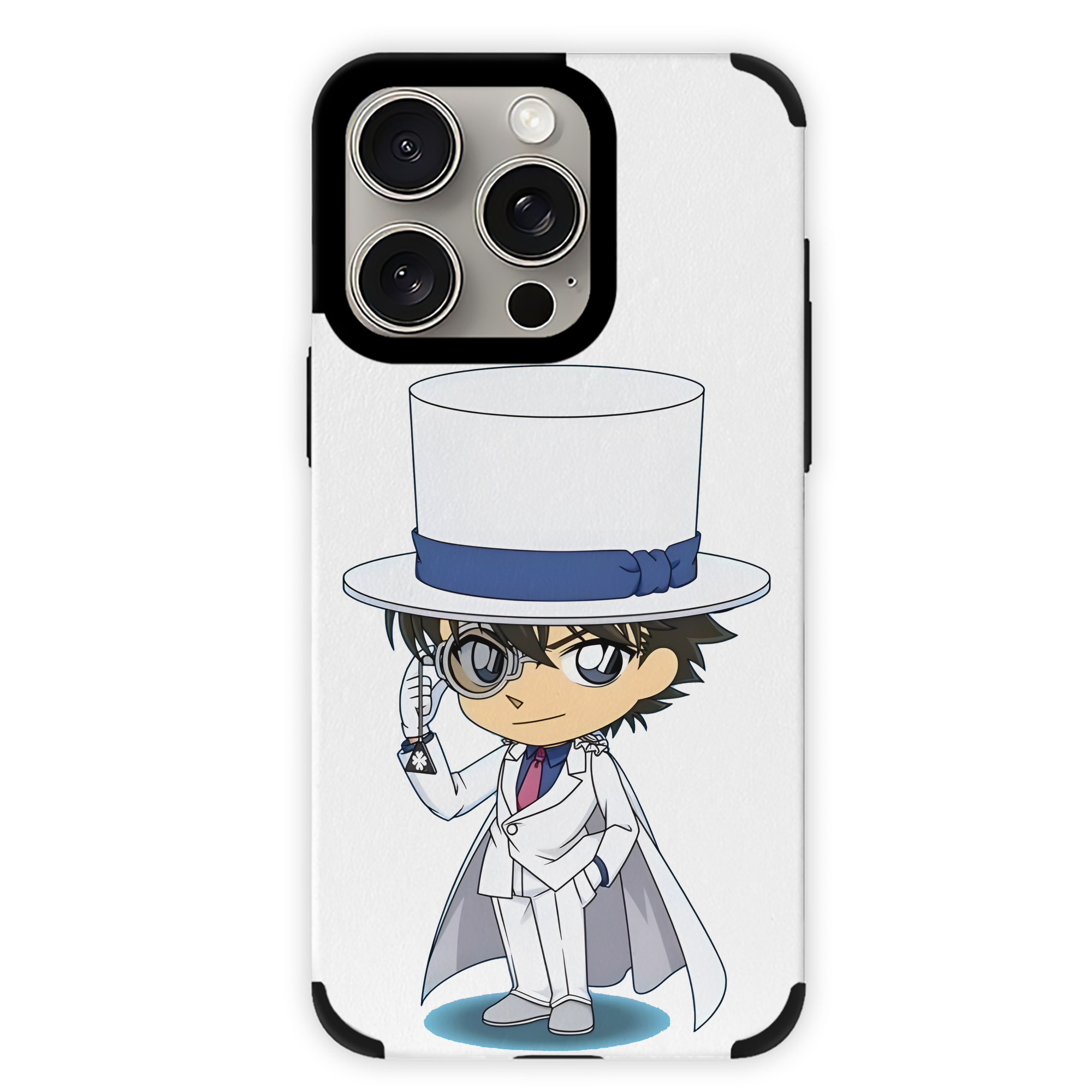 （画像用） 名探偵コナン くろば かいと Detective Conan Kuroba Kaito 【iPhone15ProMax対応】 PUレザー スマホケース 耐衝撃＆黄変防止