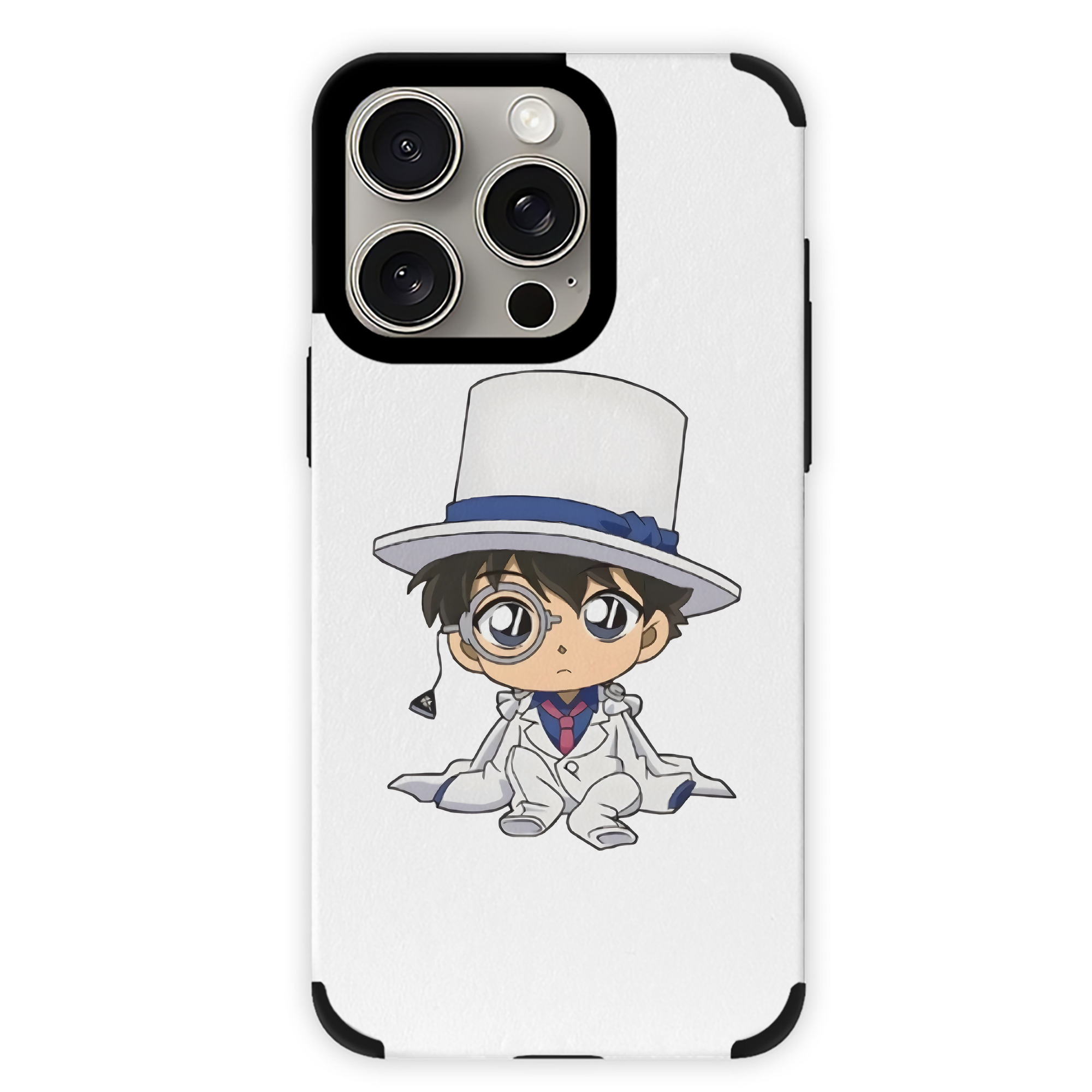（画像用） 名探偵コナン くろば かいと Detective Conan Kuroba Kaito 【iPhone15ProMax対応】 PUレザー スマホケース 耐衝撃＆黄変防止