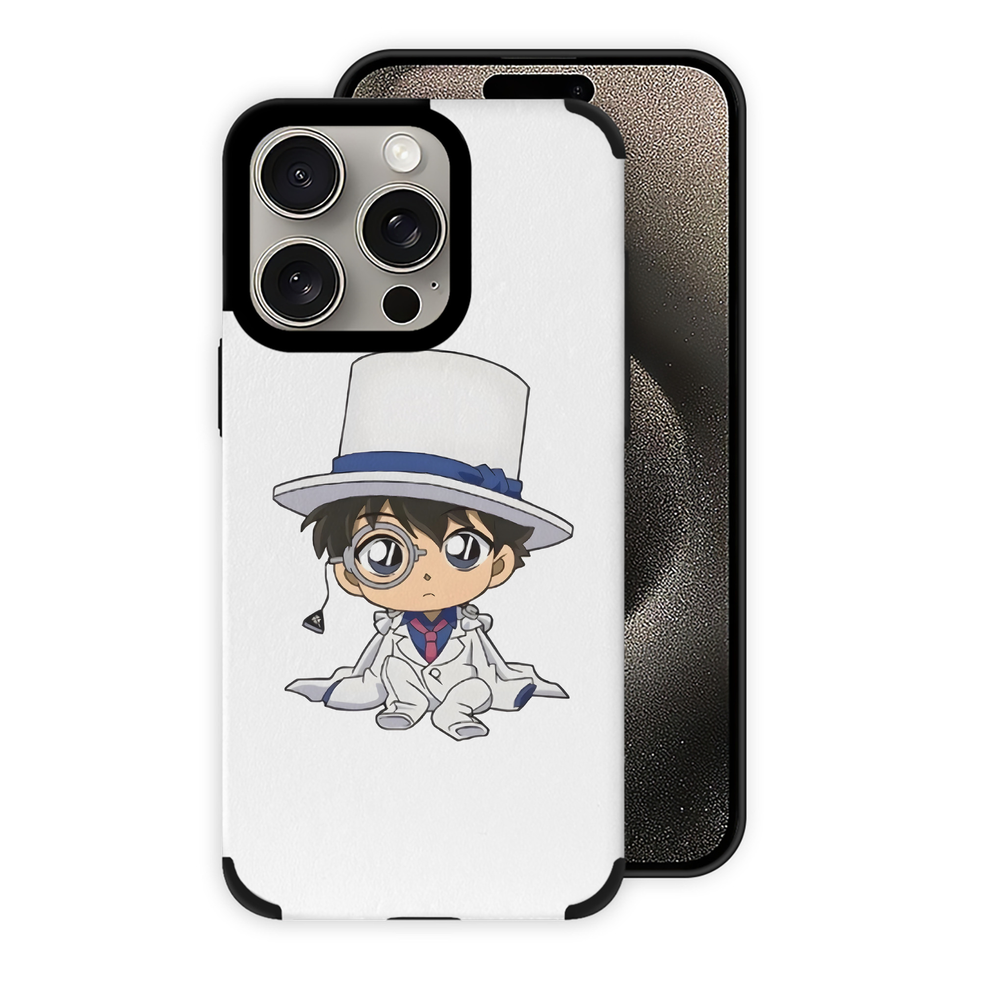 （画像用） 名探偵コナン くろば かいと Detective Conan Kuroba Kaito 【iPhone15ProMax対応】 PUレザー スマホケース 耐衝撃＆黄変防止