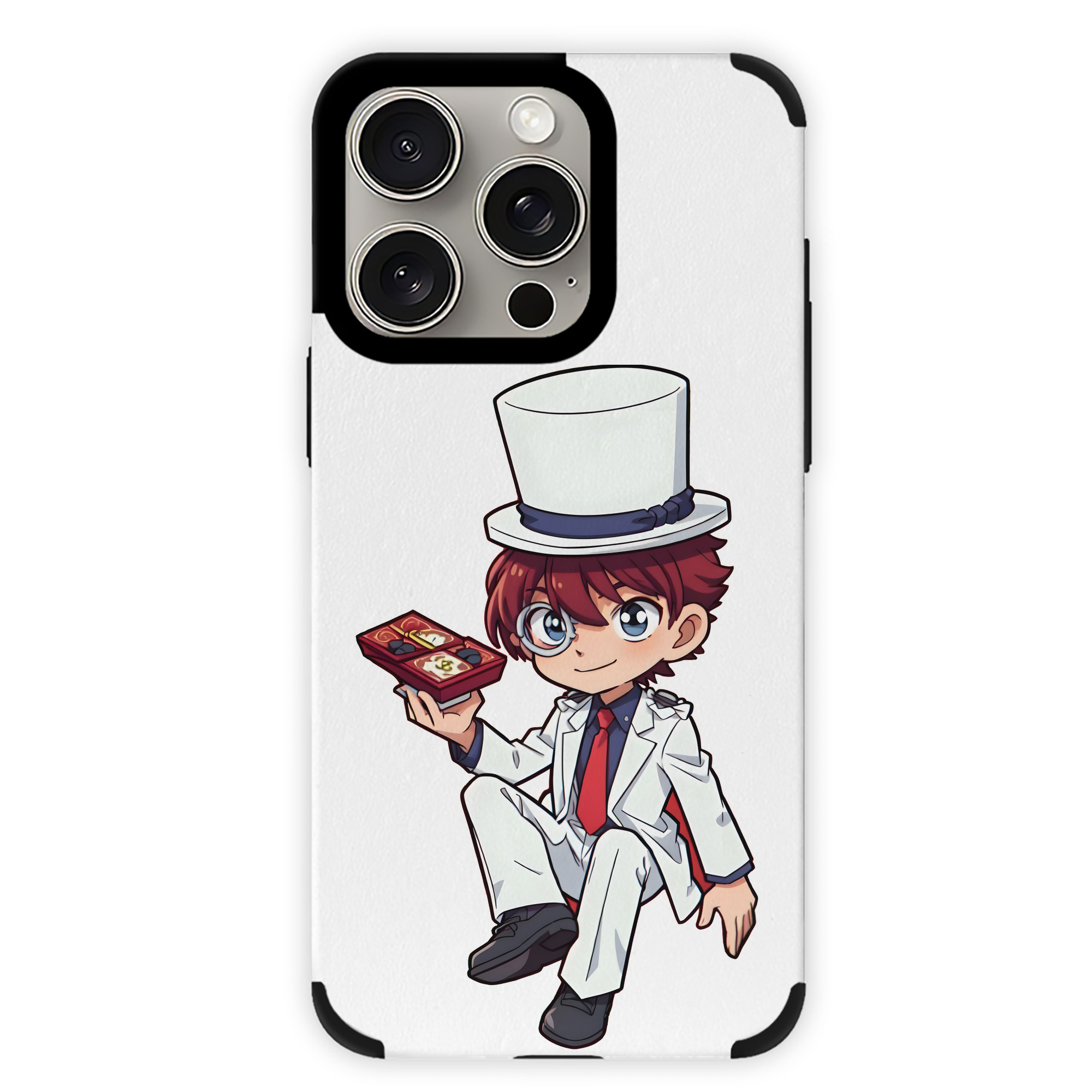 （画像用） 名探偵コナン くろば かいと Detective Conan Kuroba Kaito 【iPhone15ProMax対応】 PUレザー スマホケース 耐衝撃＆黄変防止
